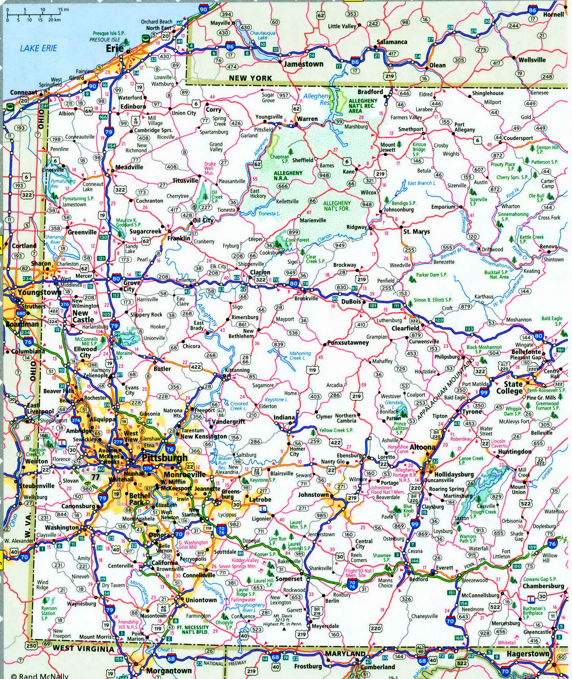 Pennsylvania highway interstate map