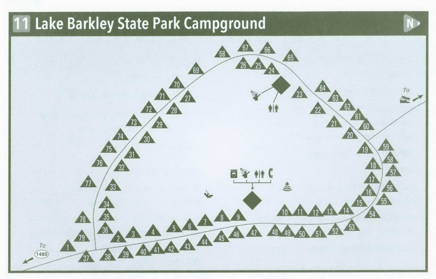 Plan of Lake Barkley State Park Campground