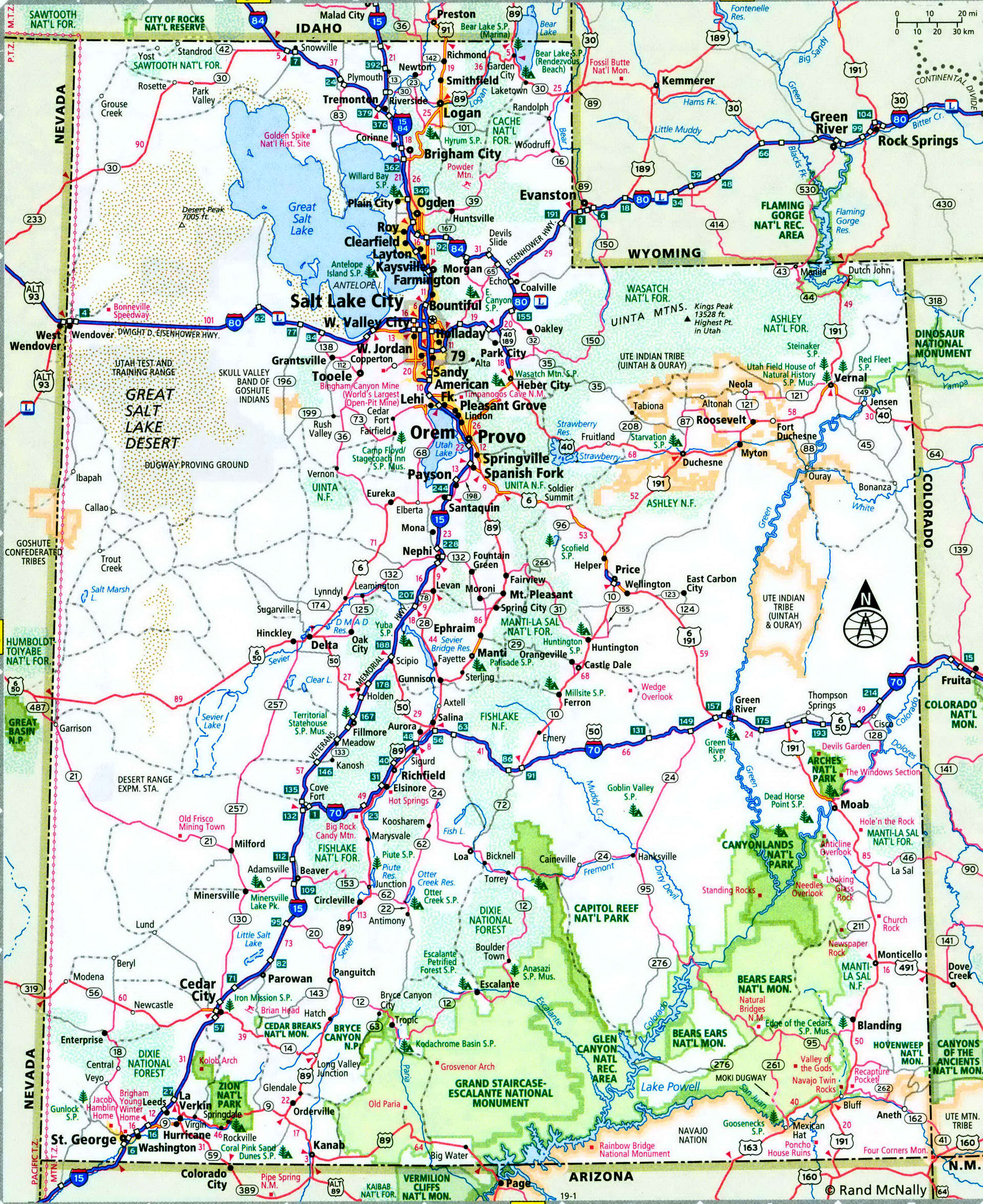 Utah interstate highways map