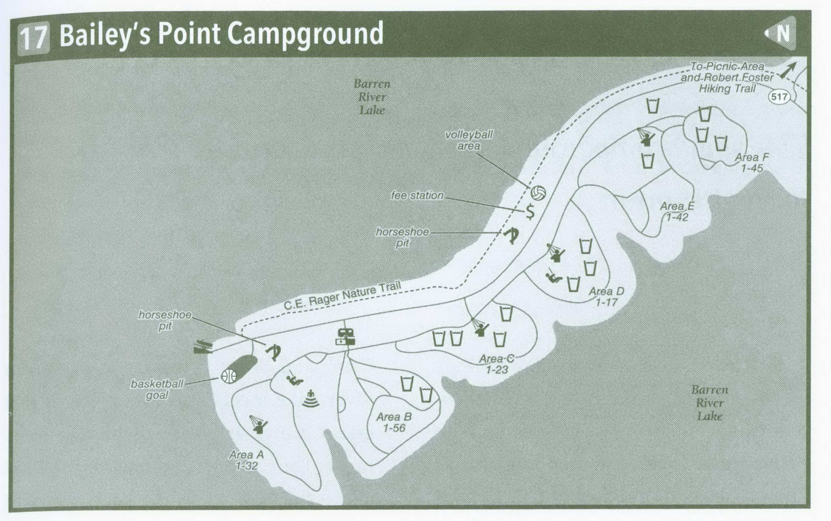 Plan of Bailey's Point Campground