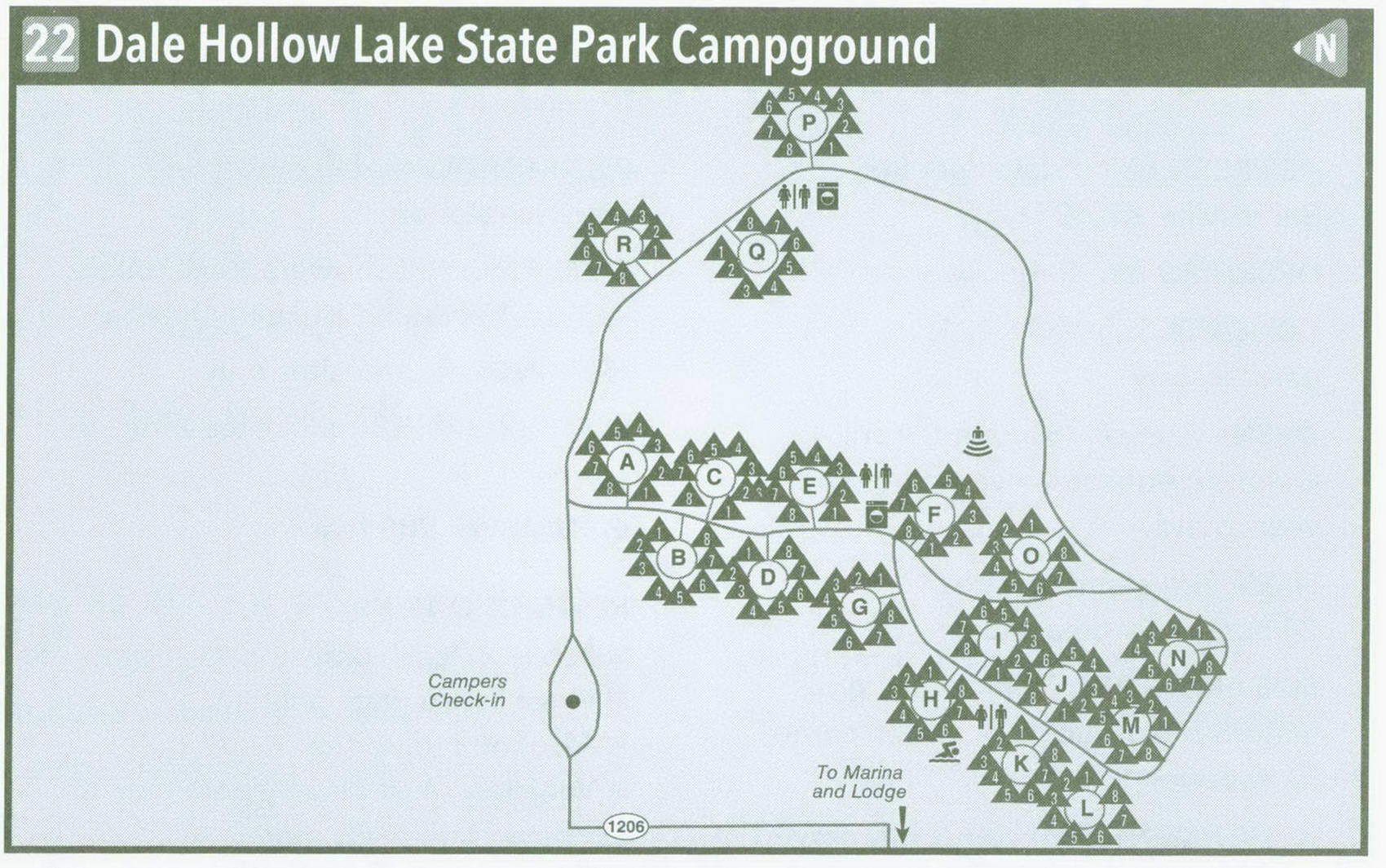 Plan of Dale Hollow Lake State Park Campground