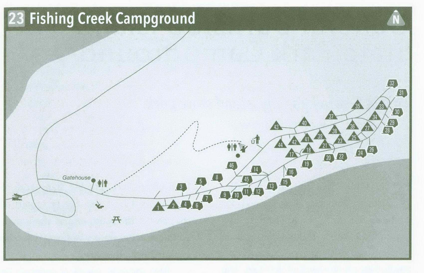 Plan of Fishing Creek Campground