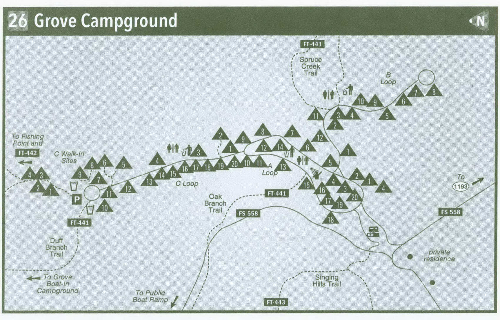 Plan of Grove Campground