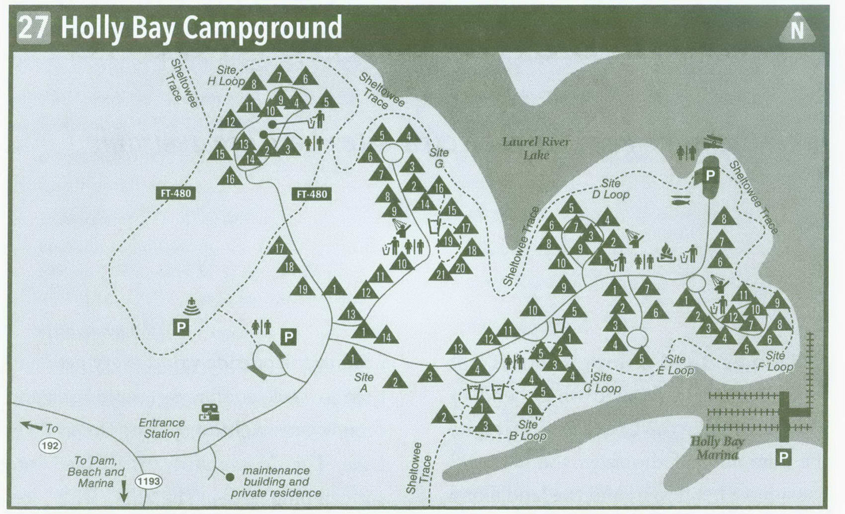Plan of Holly Bay Campground