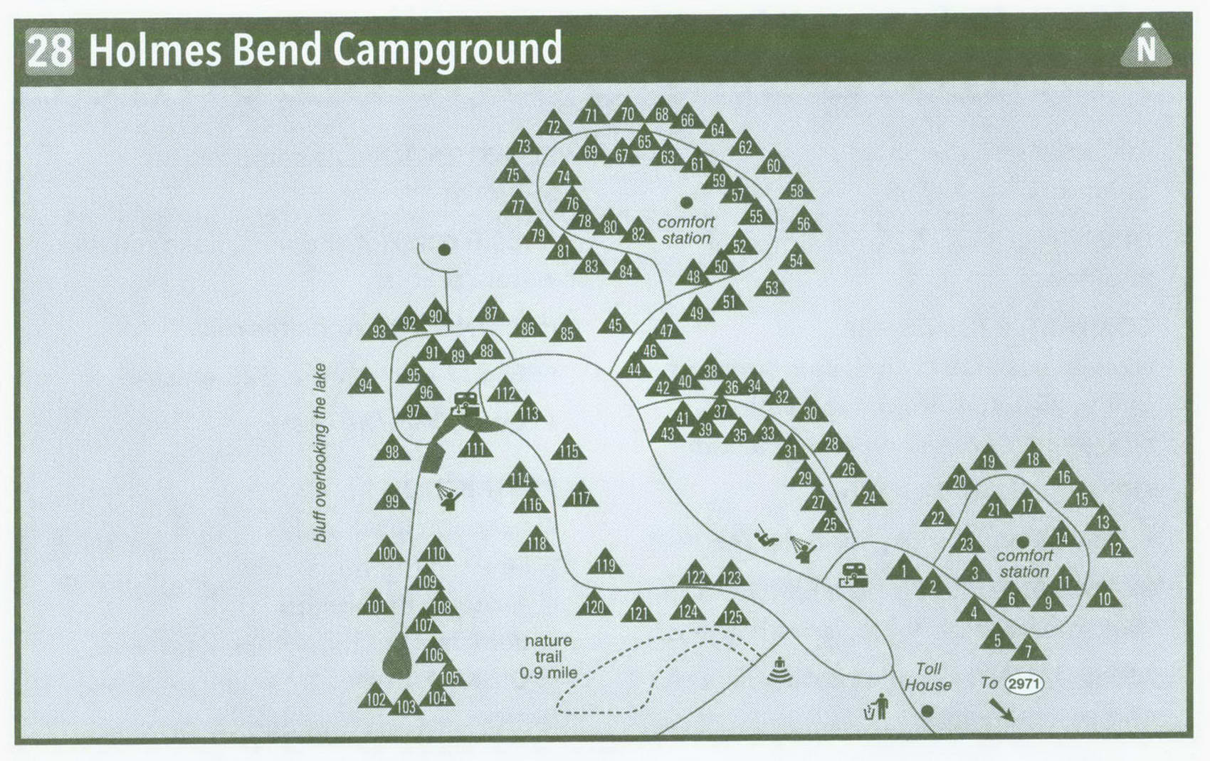 Plan of Holmes Bond Campground