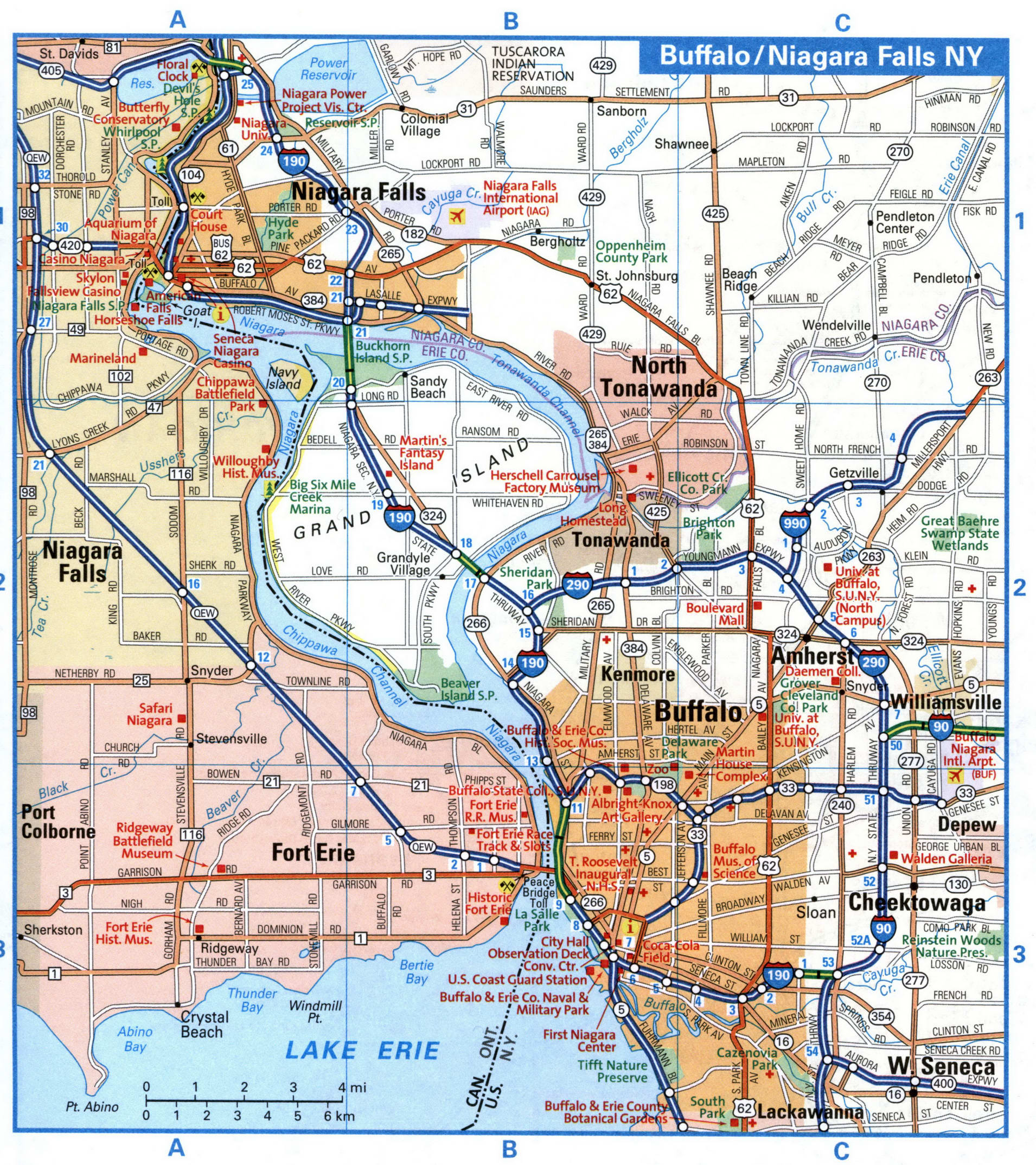 Buffalo city interstate highway map