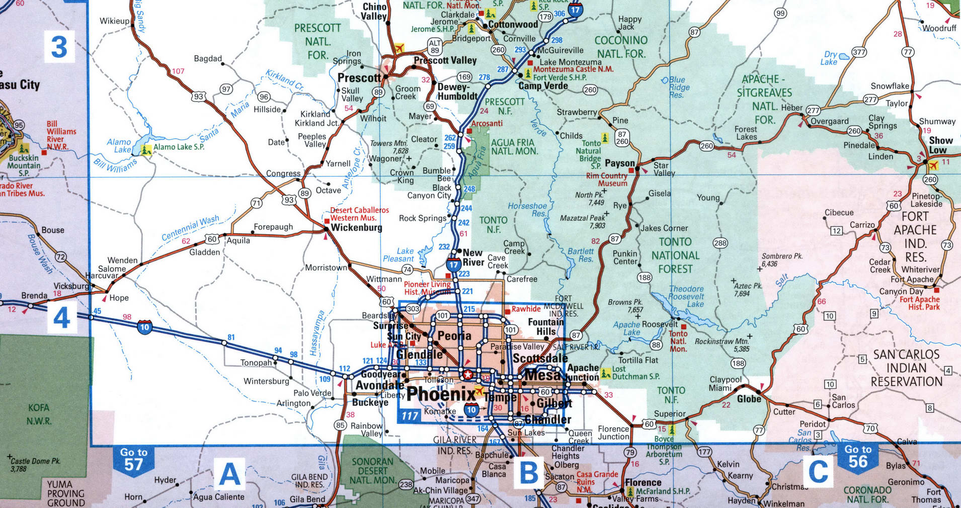 I-10 route map