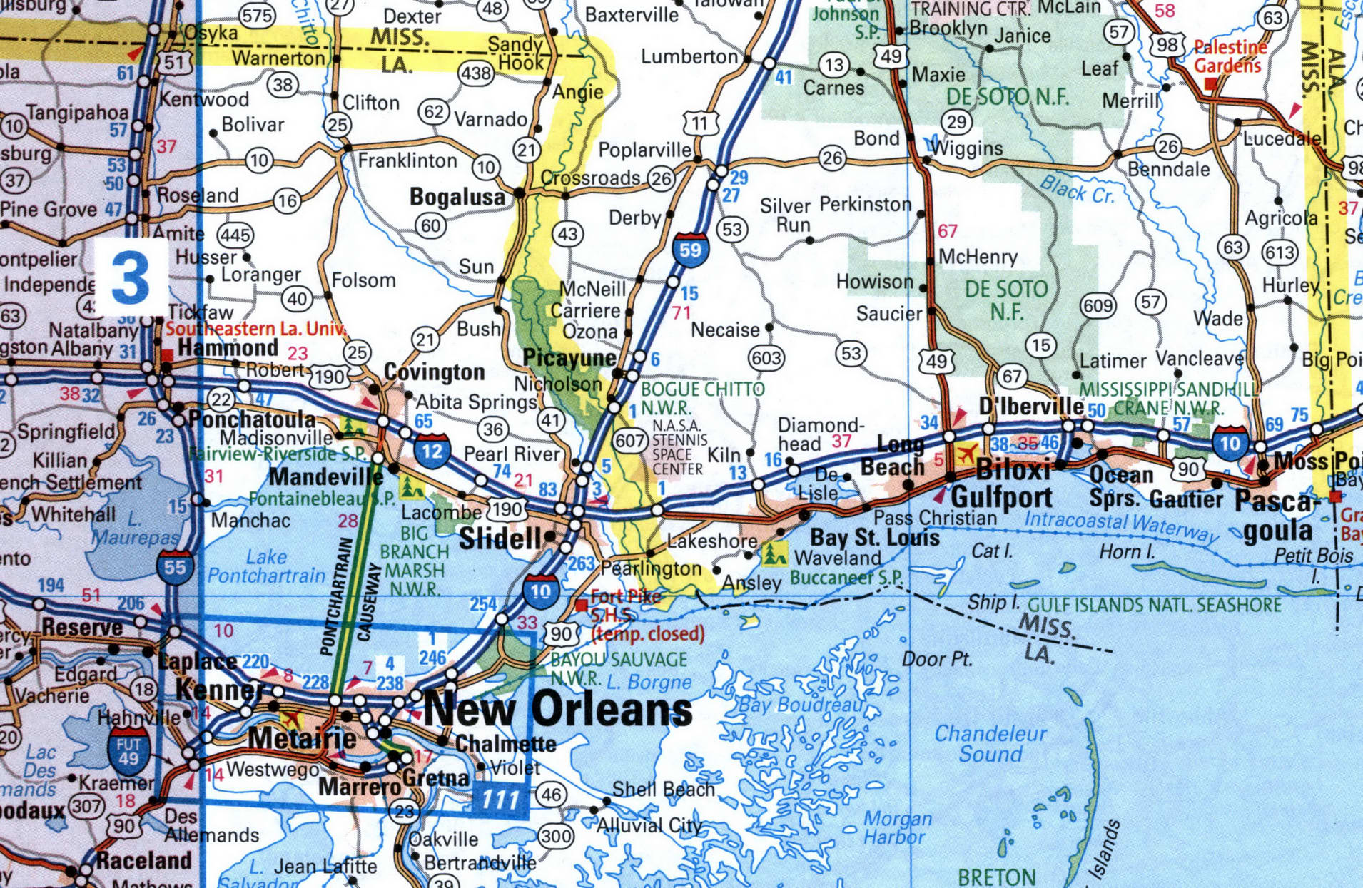 I-12 highway route map