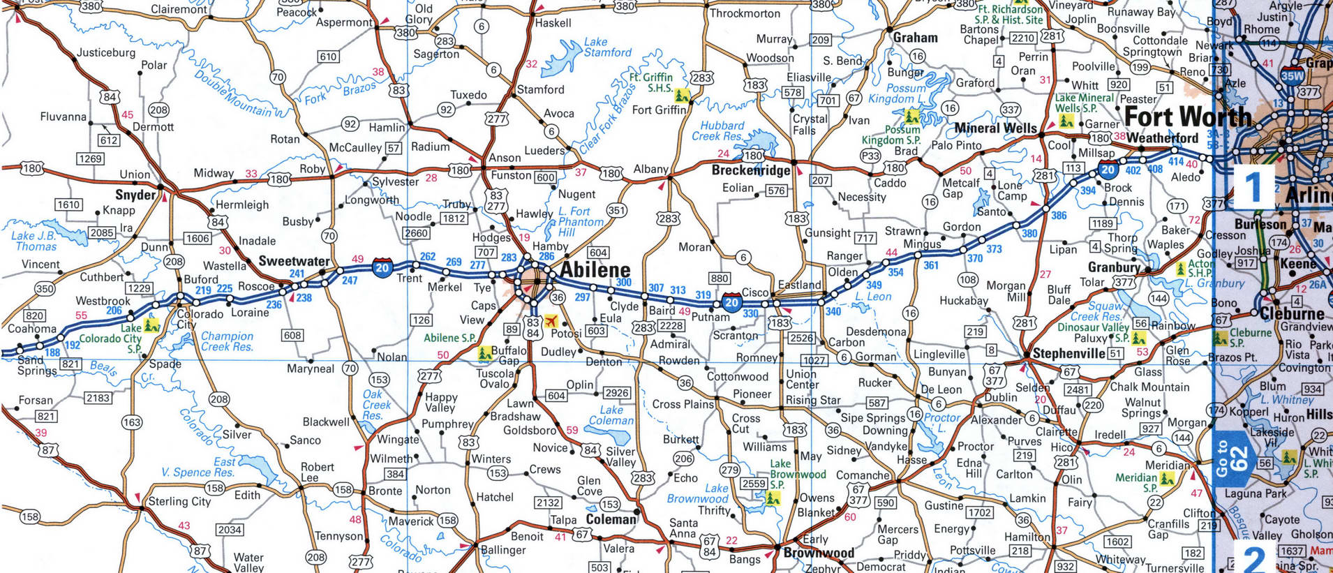 I-20 map route