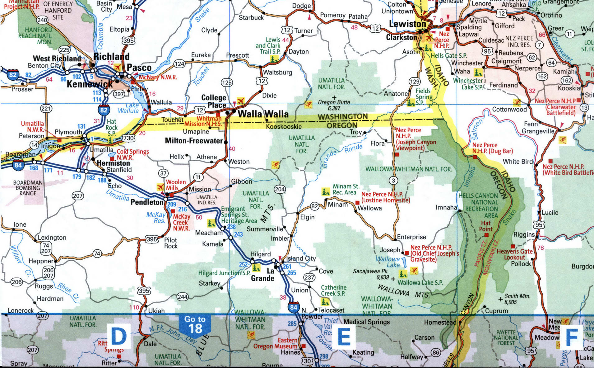 Map Of Interstate 84 Near Gresham