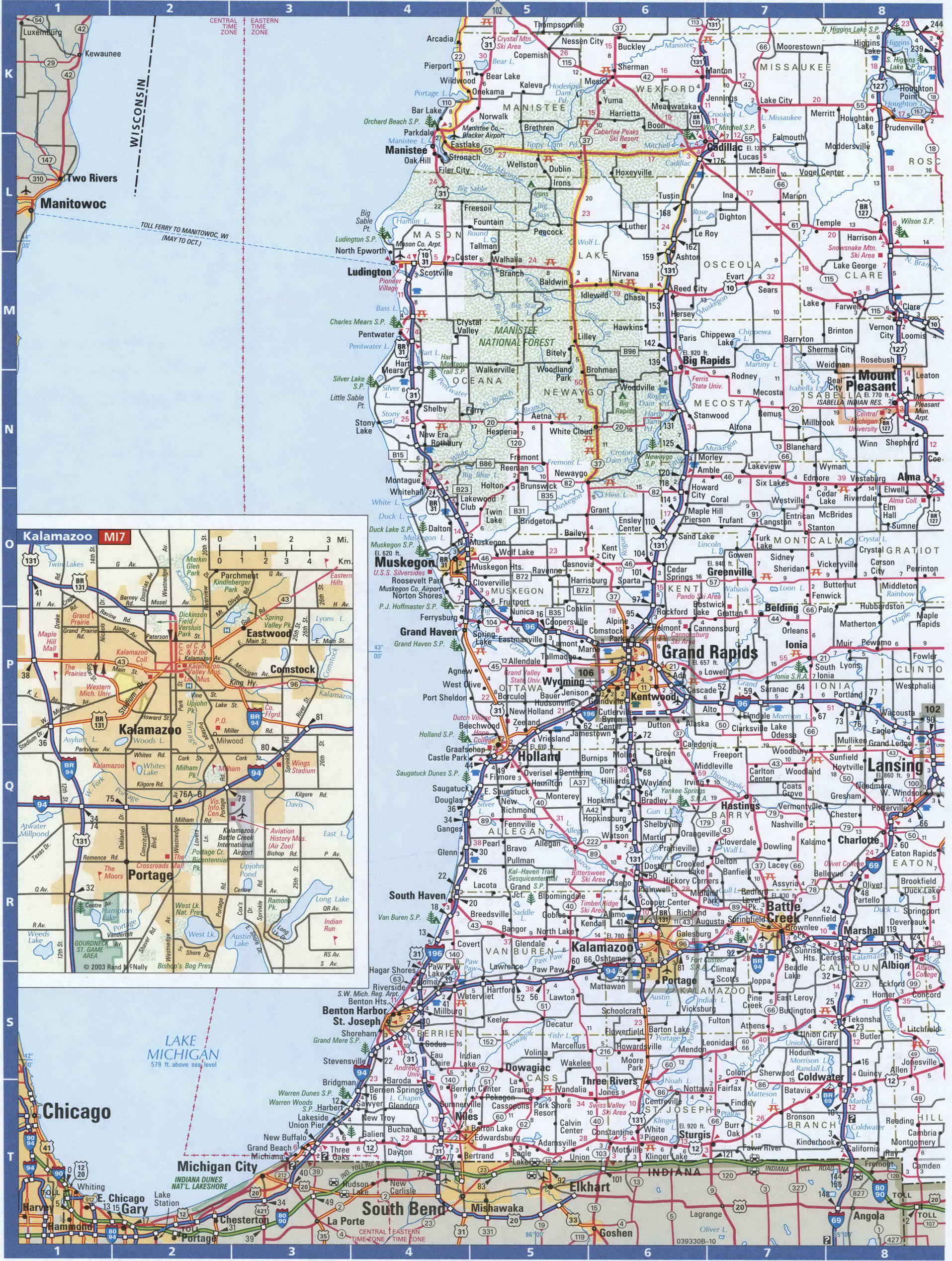 Michigan southern map