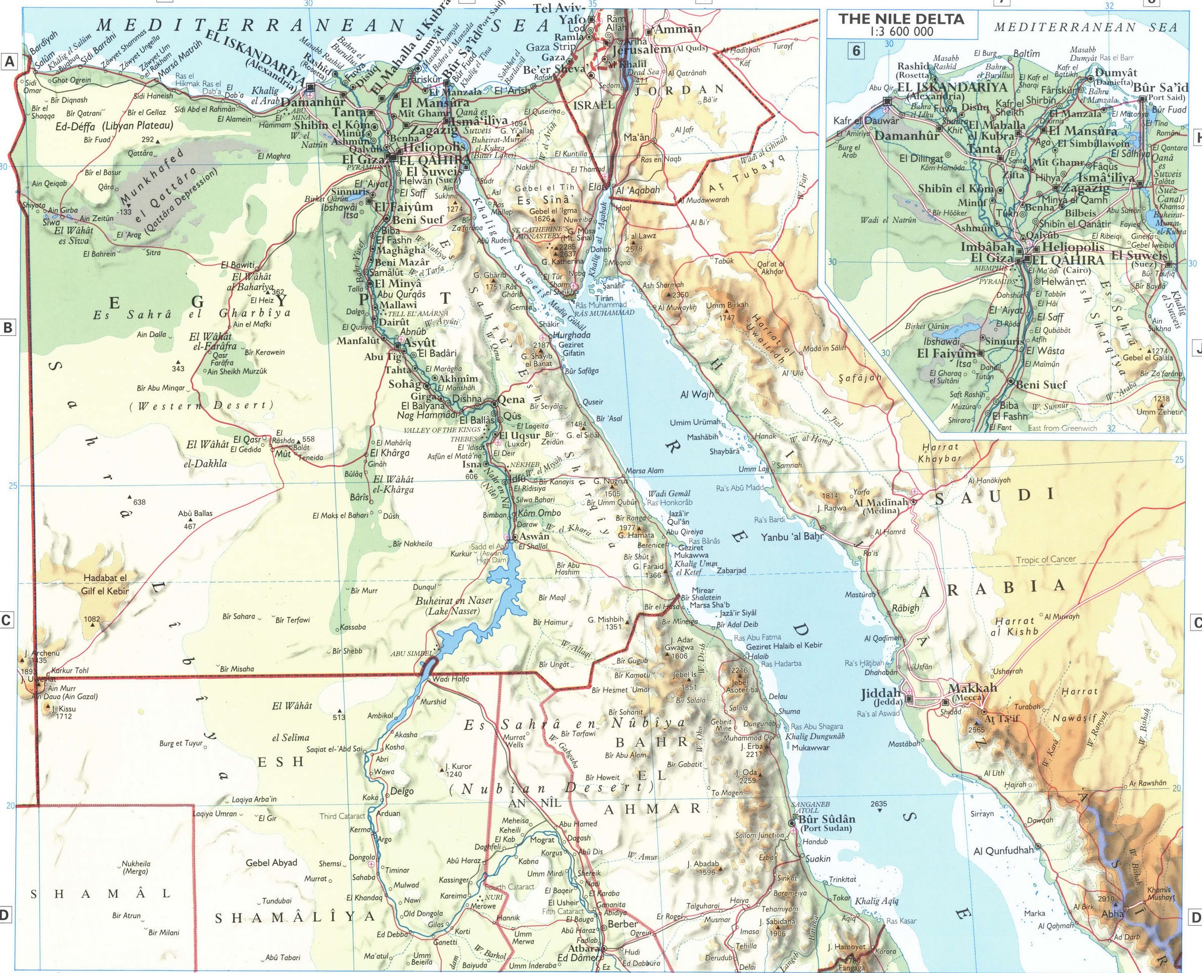 The Nile Valley map