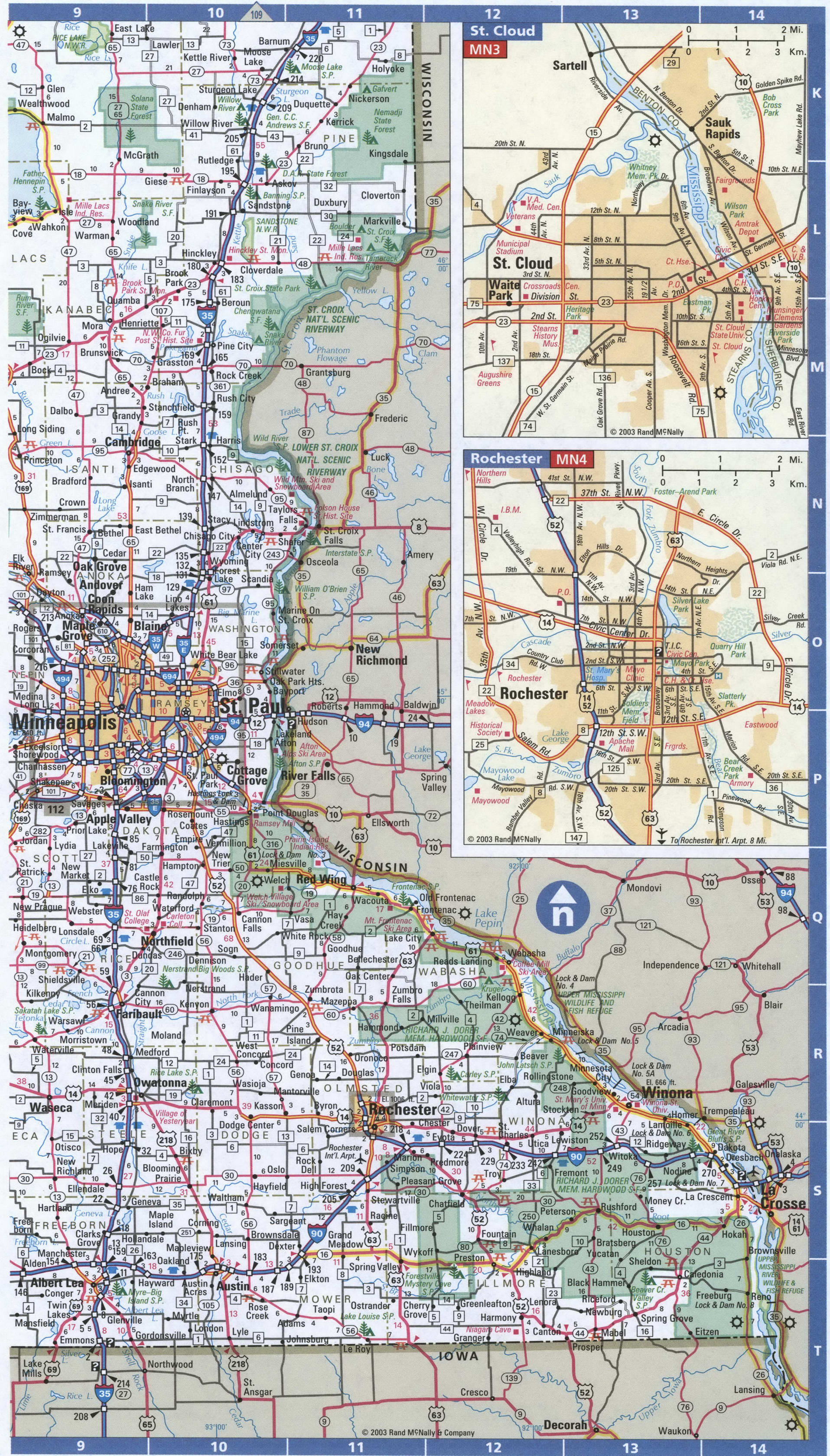 Minnesota Southern map