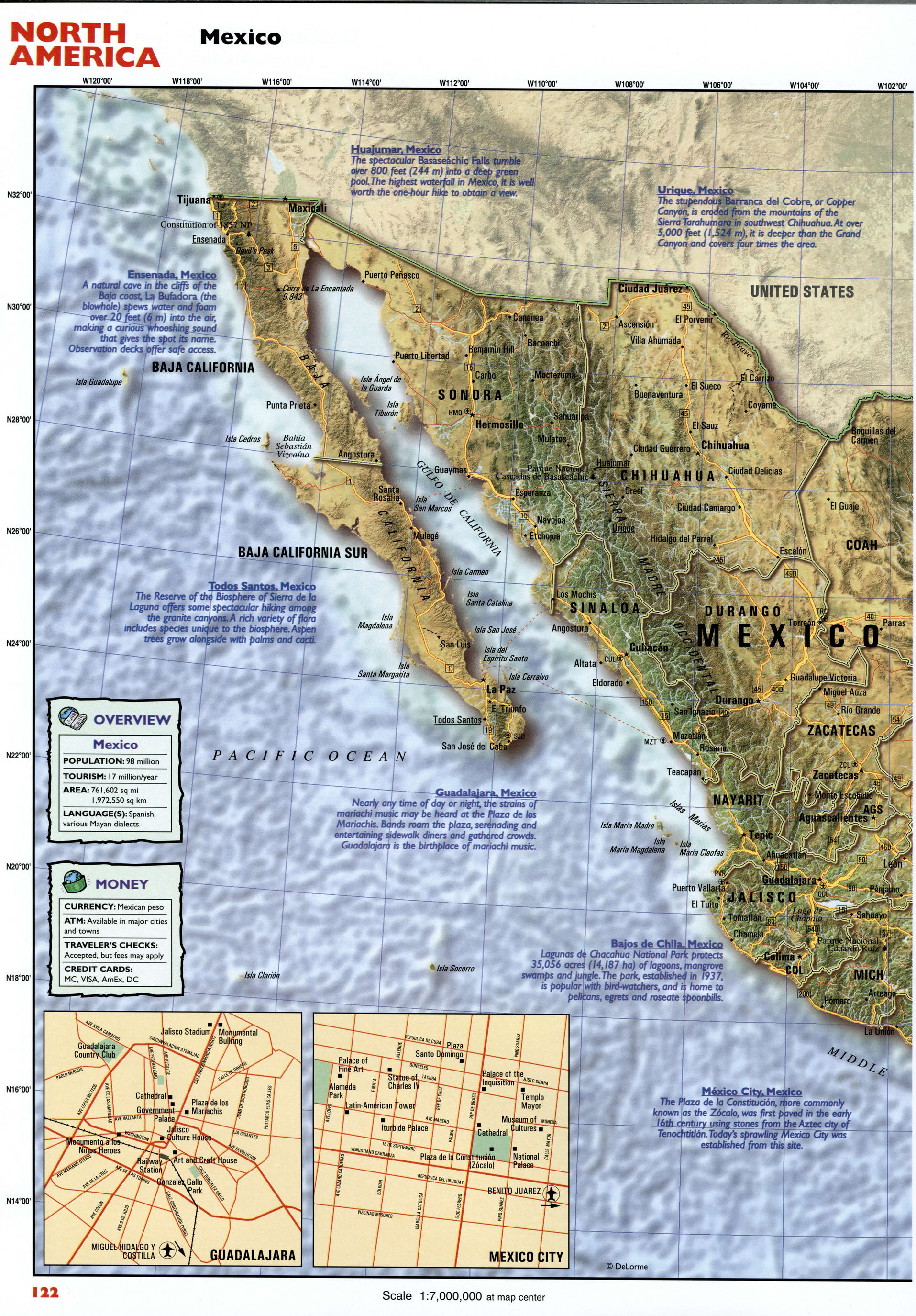 Mexico tourist map