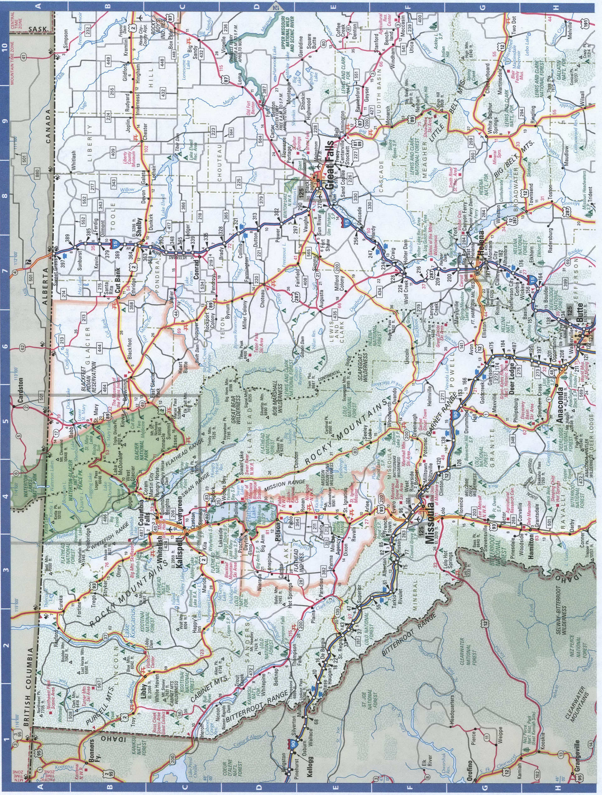 Montana west map