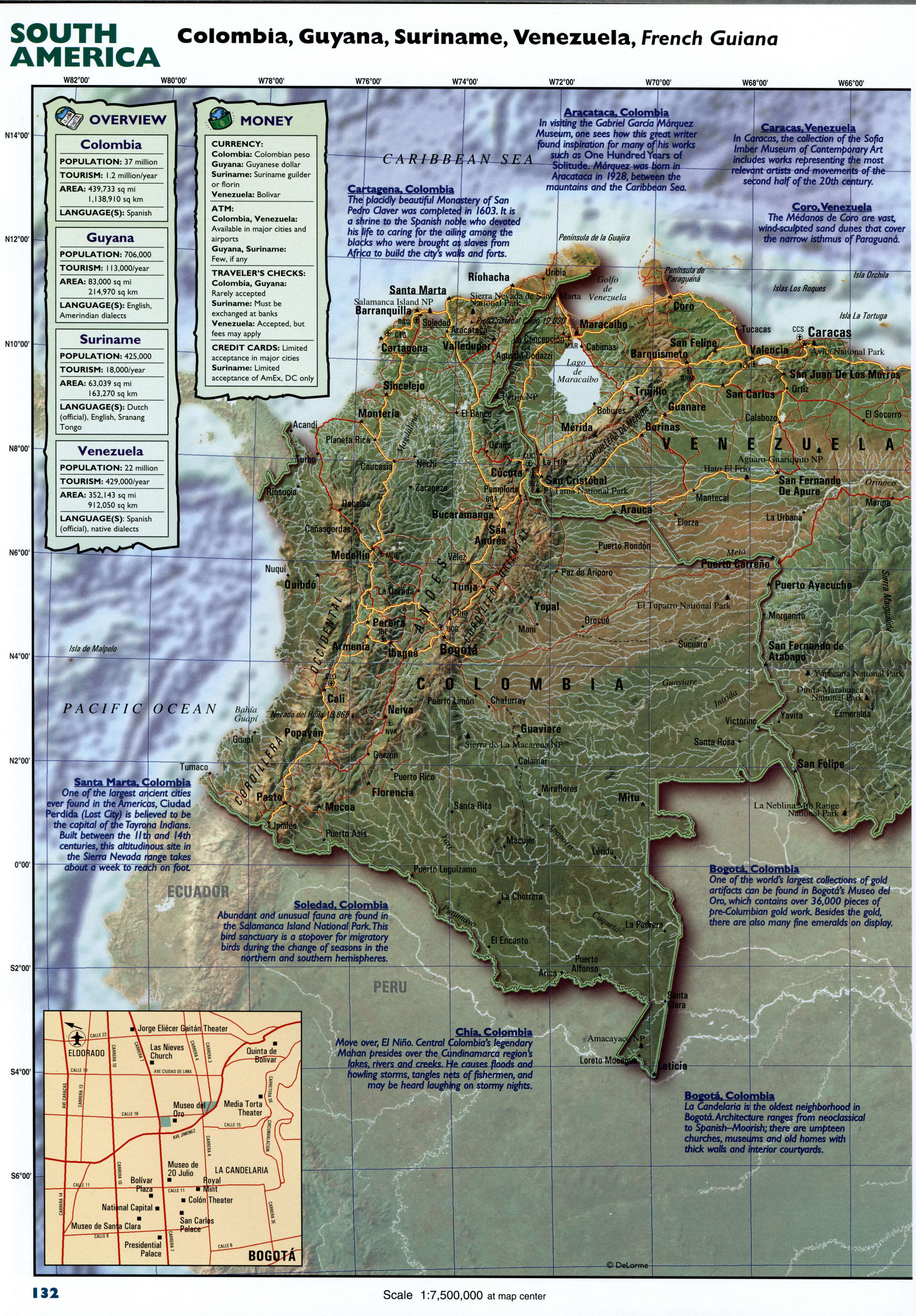 Colombia Venezuela map