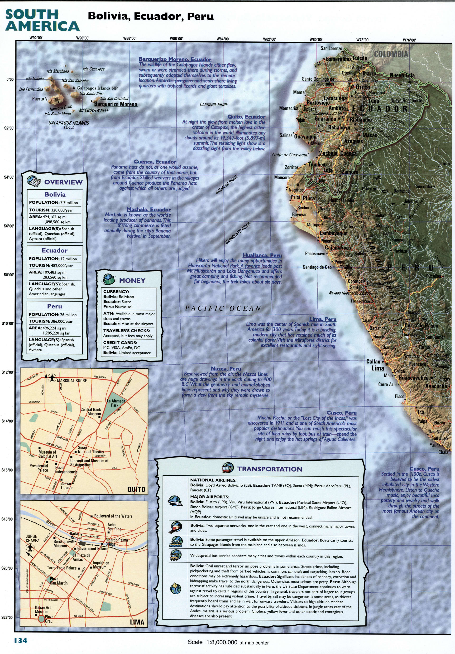 Peru and Ecuador map