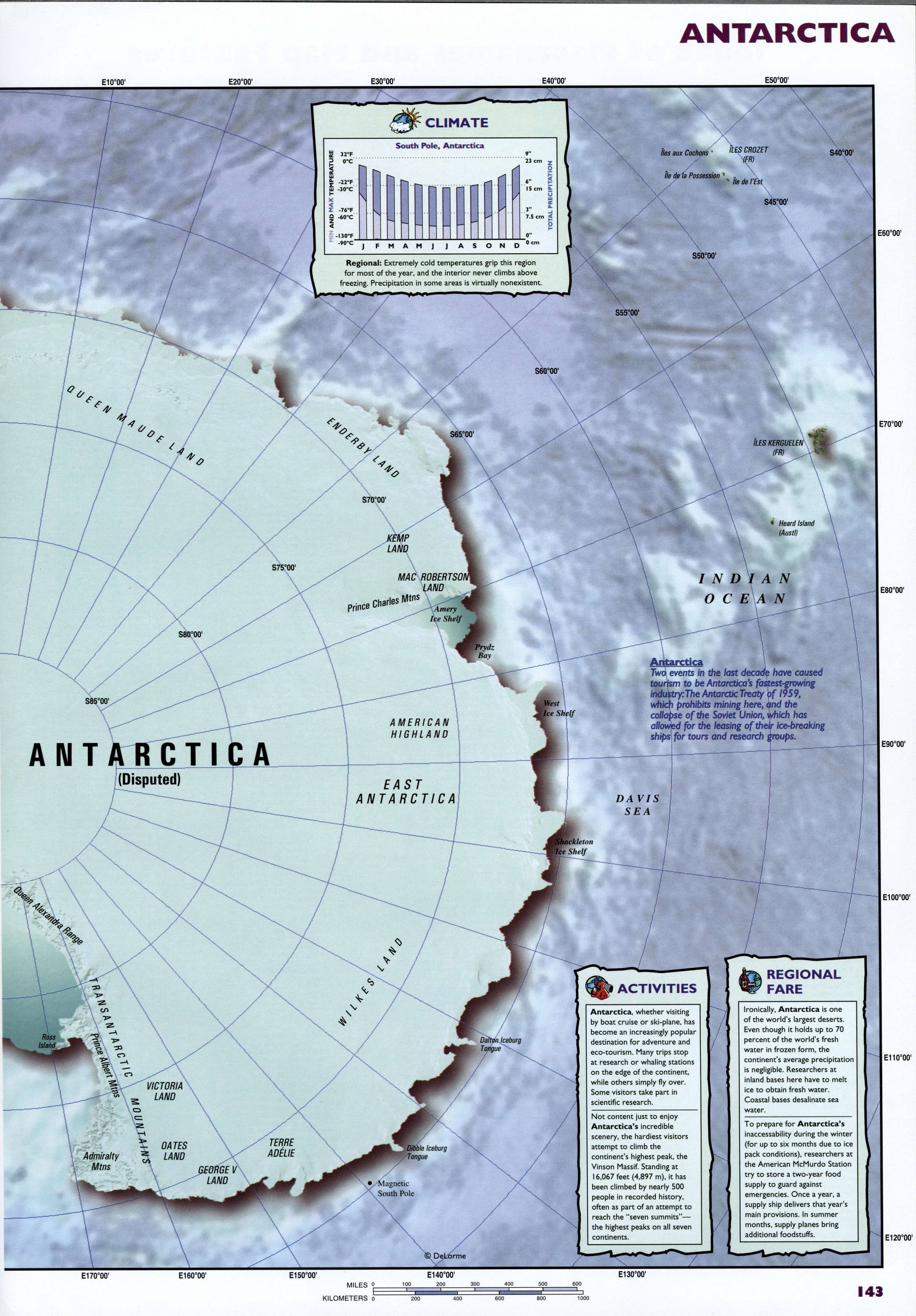map of Antarctica continent