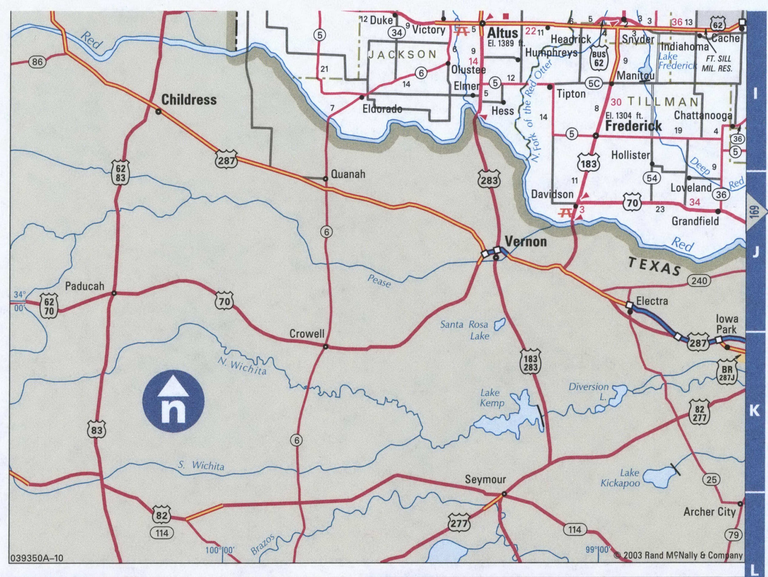West Oklahoma map