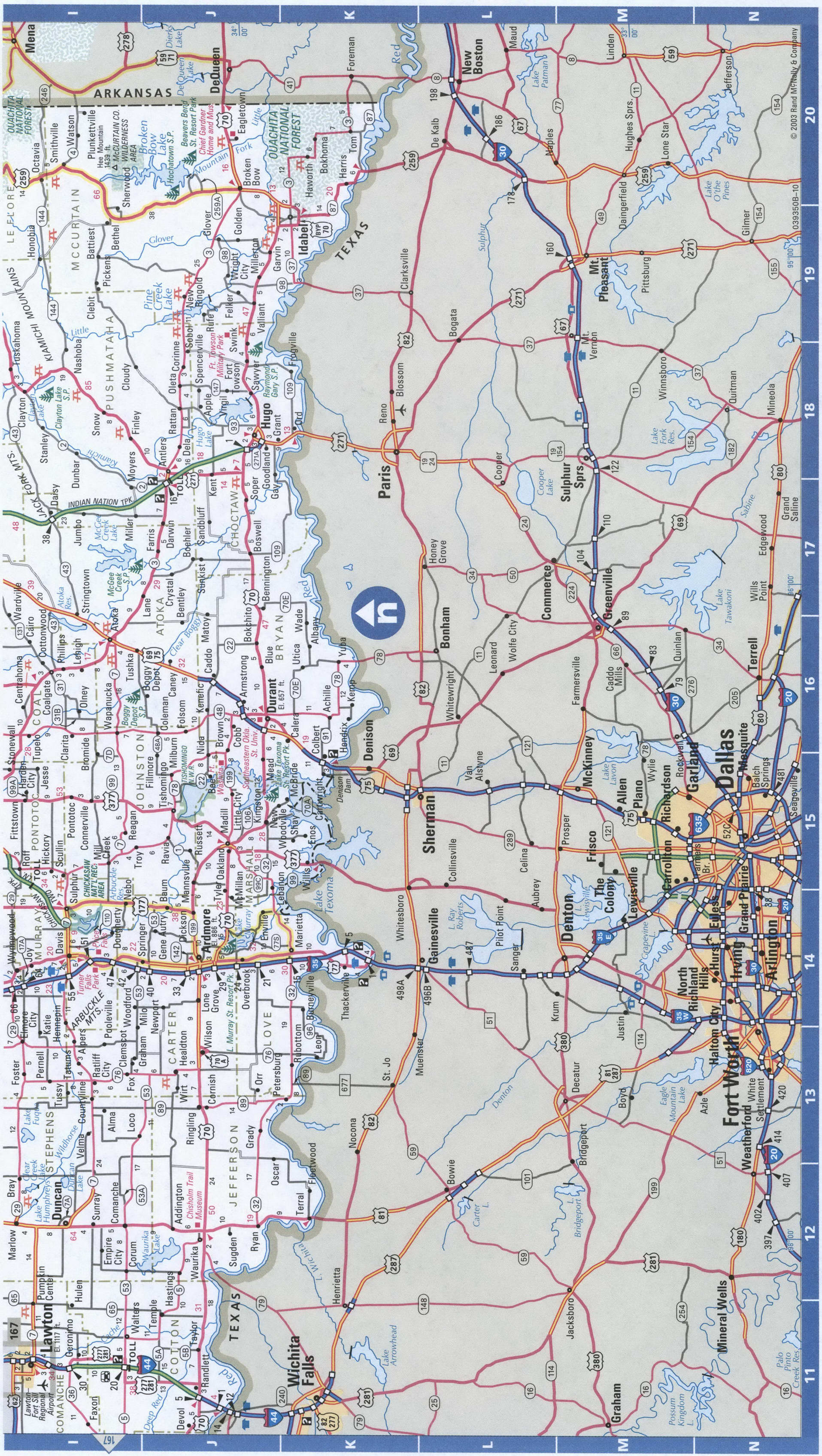 East Oklahoma road map