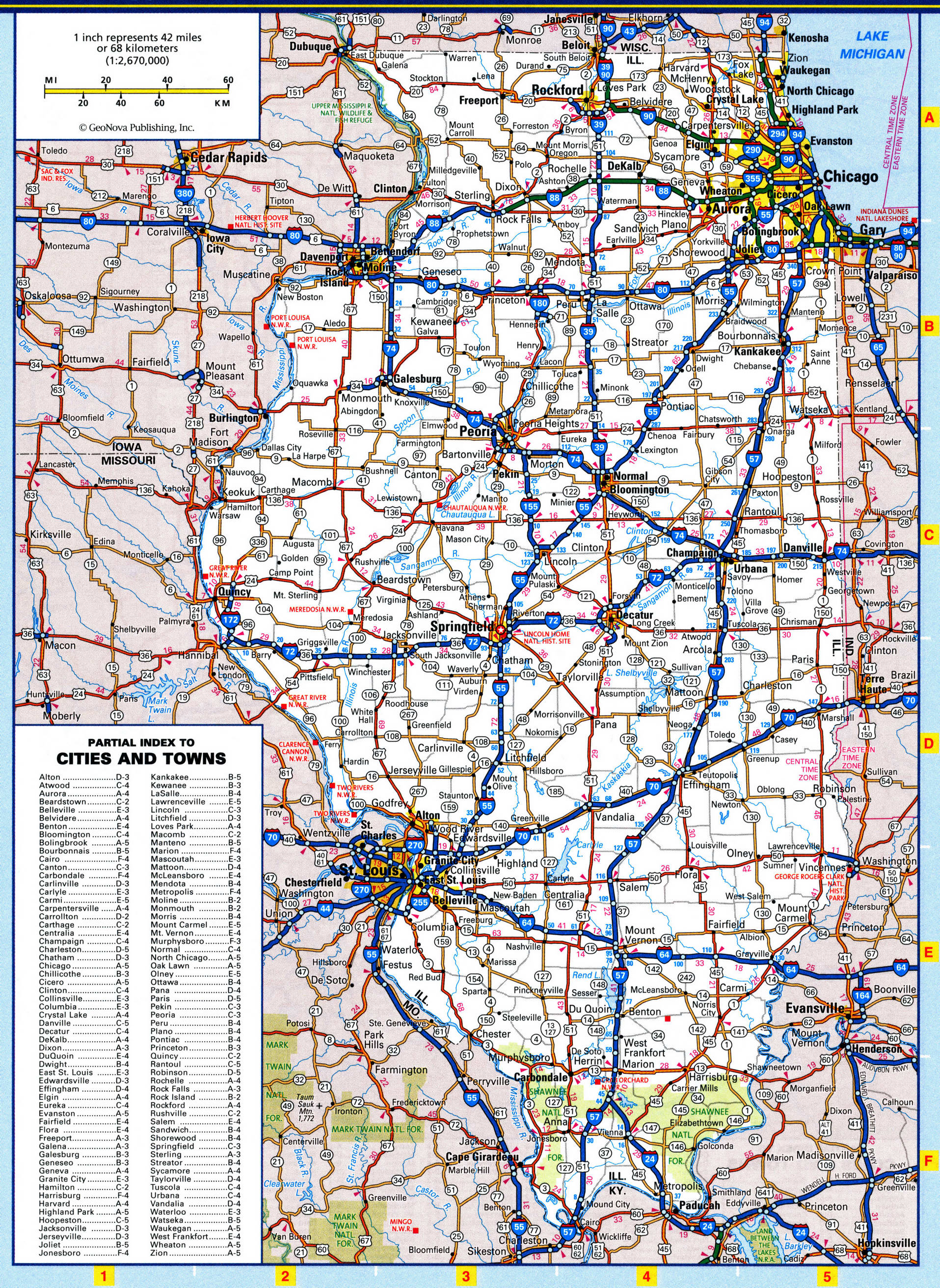 Illinois highways map
