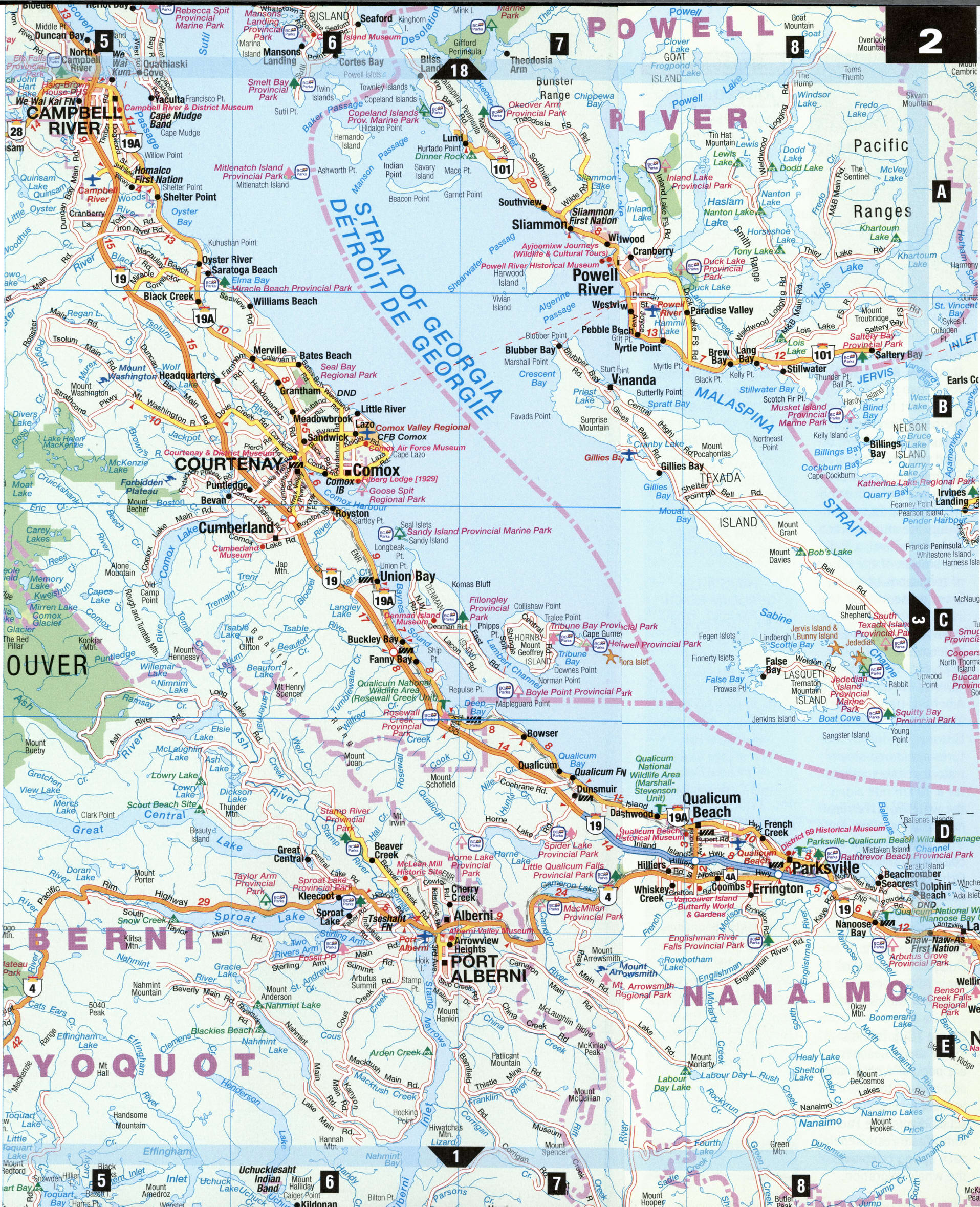 Courtenay Vancouver Island map