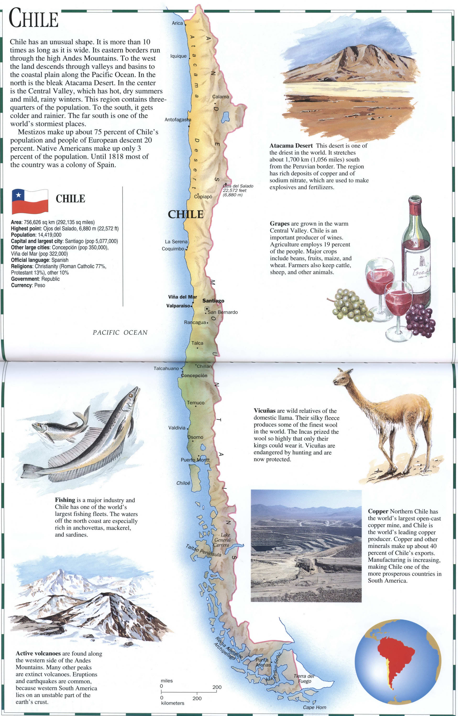 Chile geography map