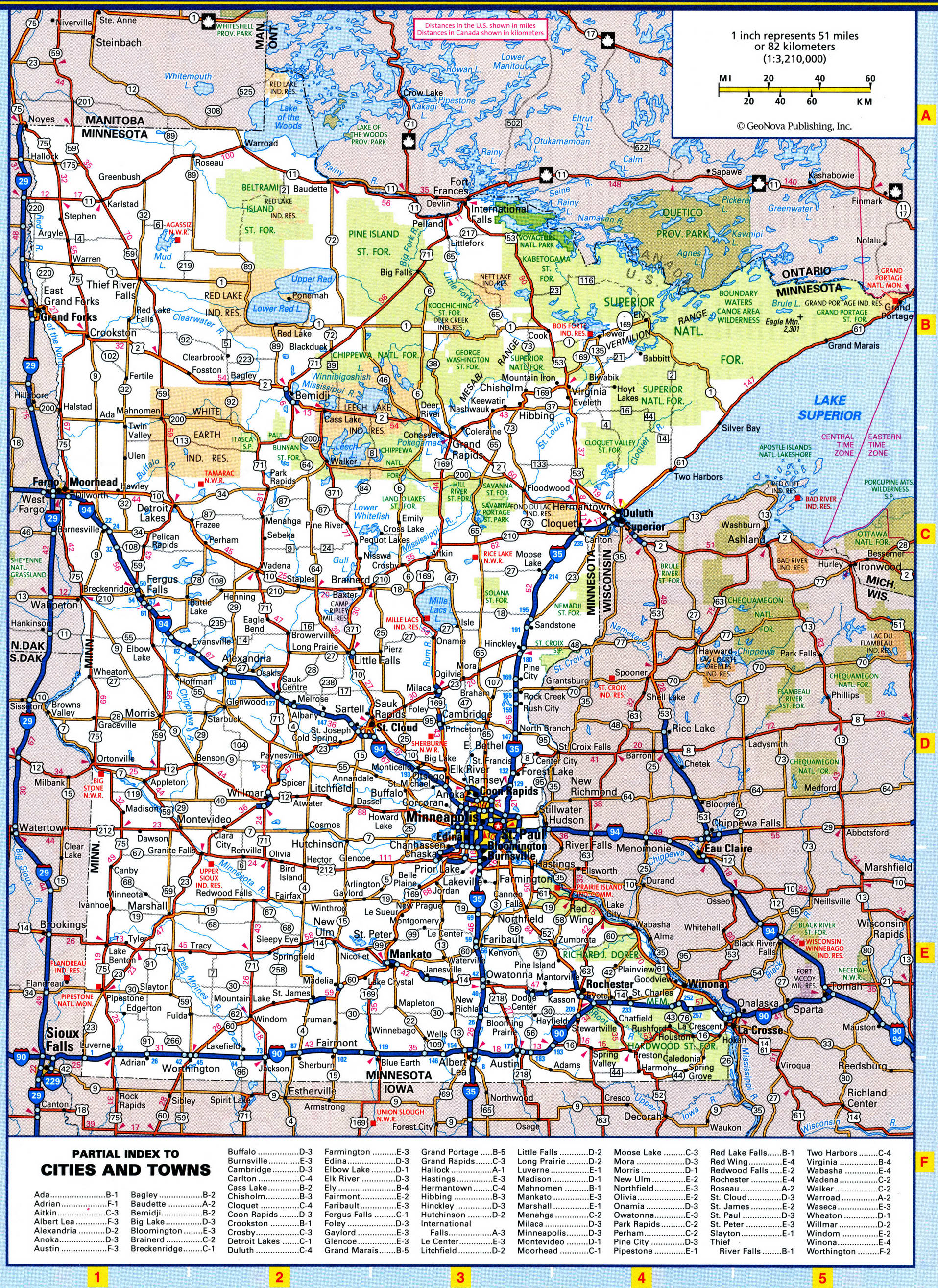 Minnesota highways map