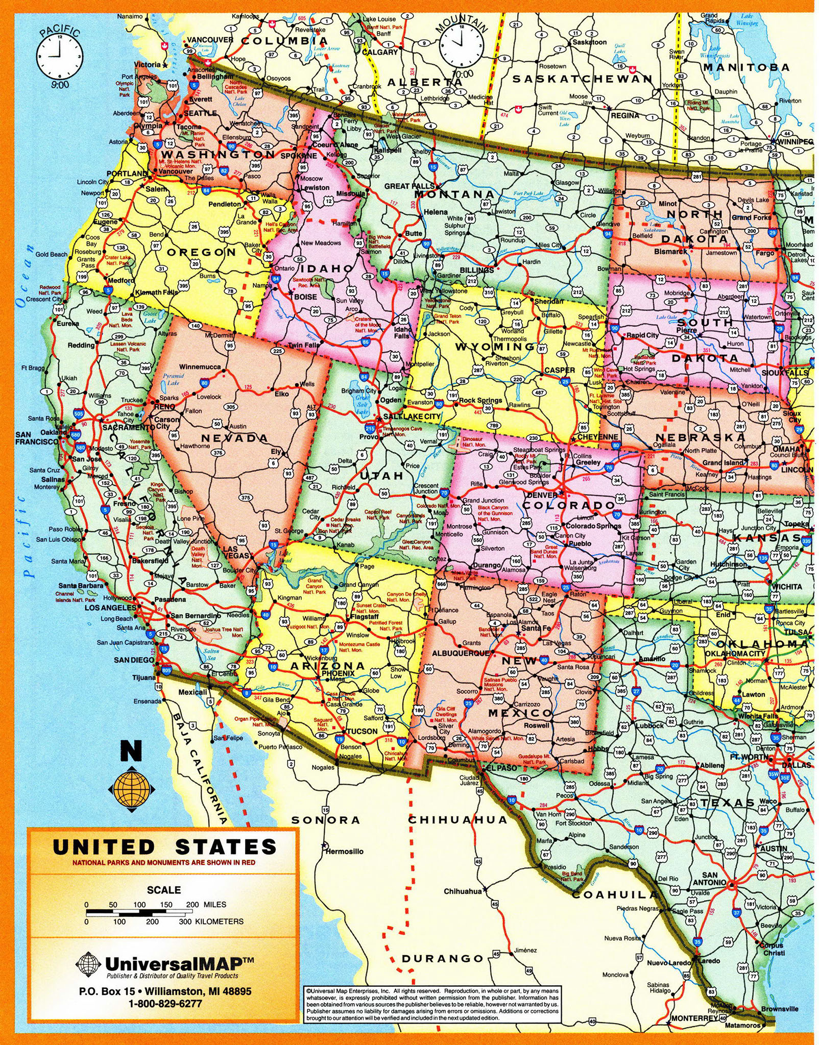 time zones west US map. Detailed map of the time zones of the USA. time zones west US map. Detailed map of the time zones of the USA.