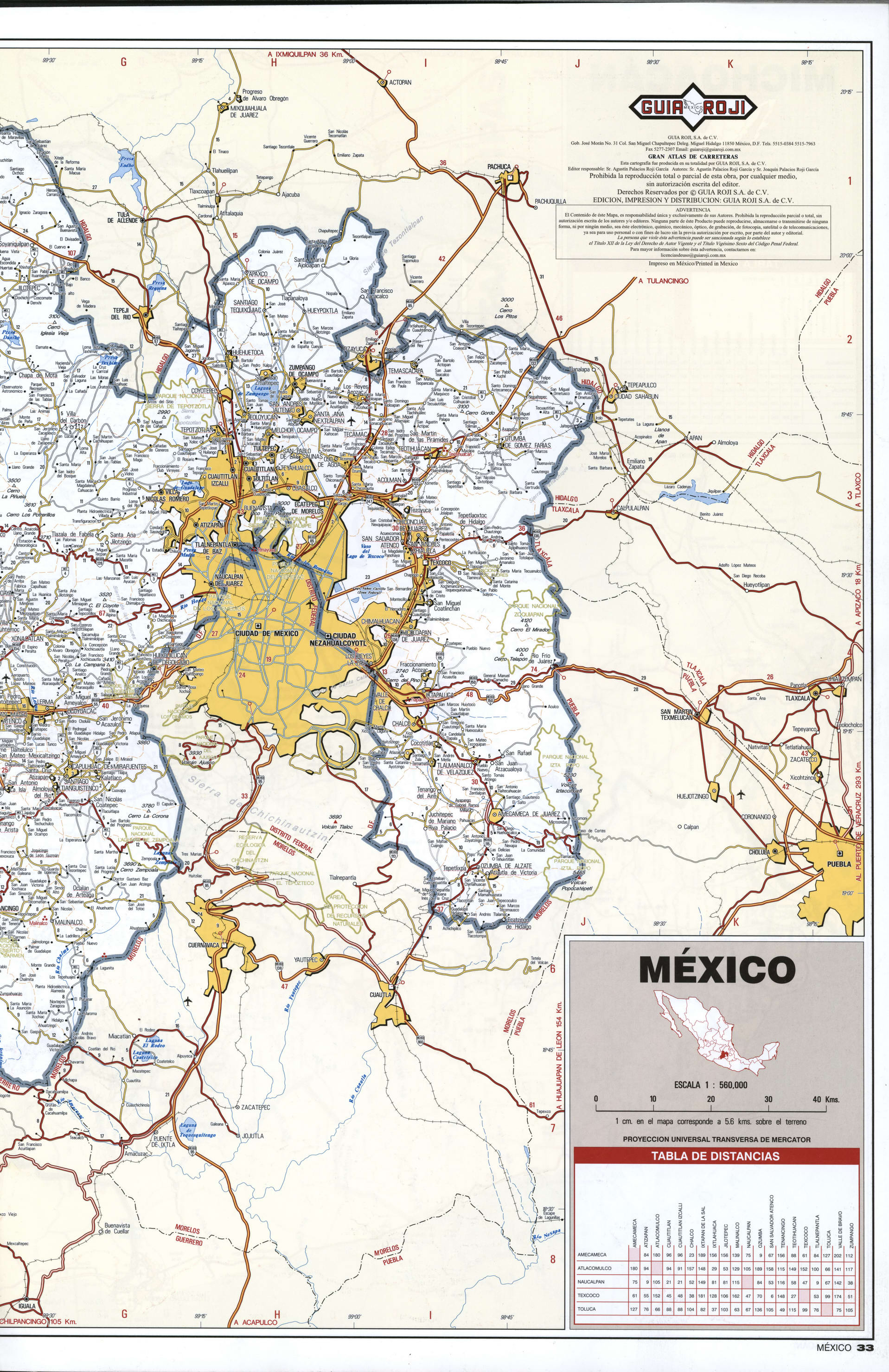 Mexico state map eastern