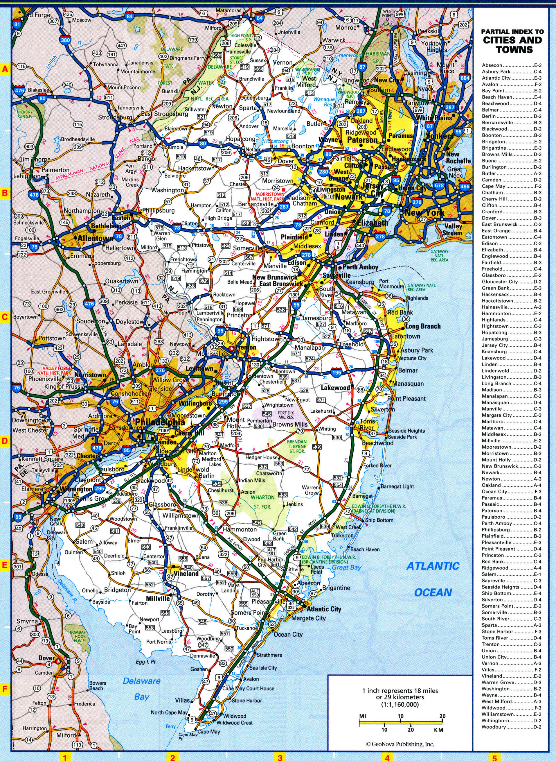 New Jersey highway map