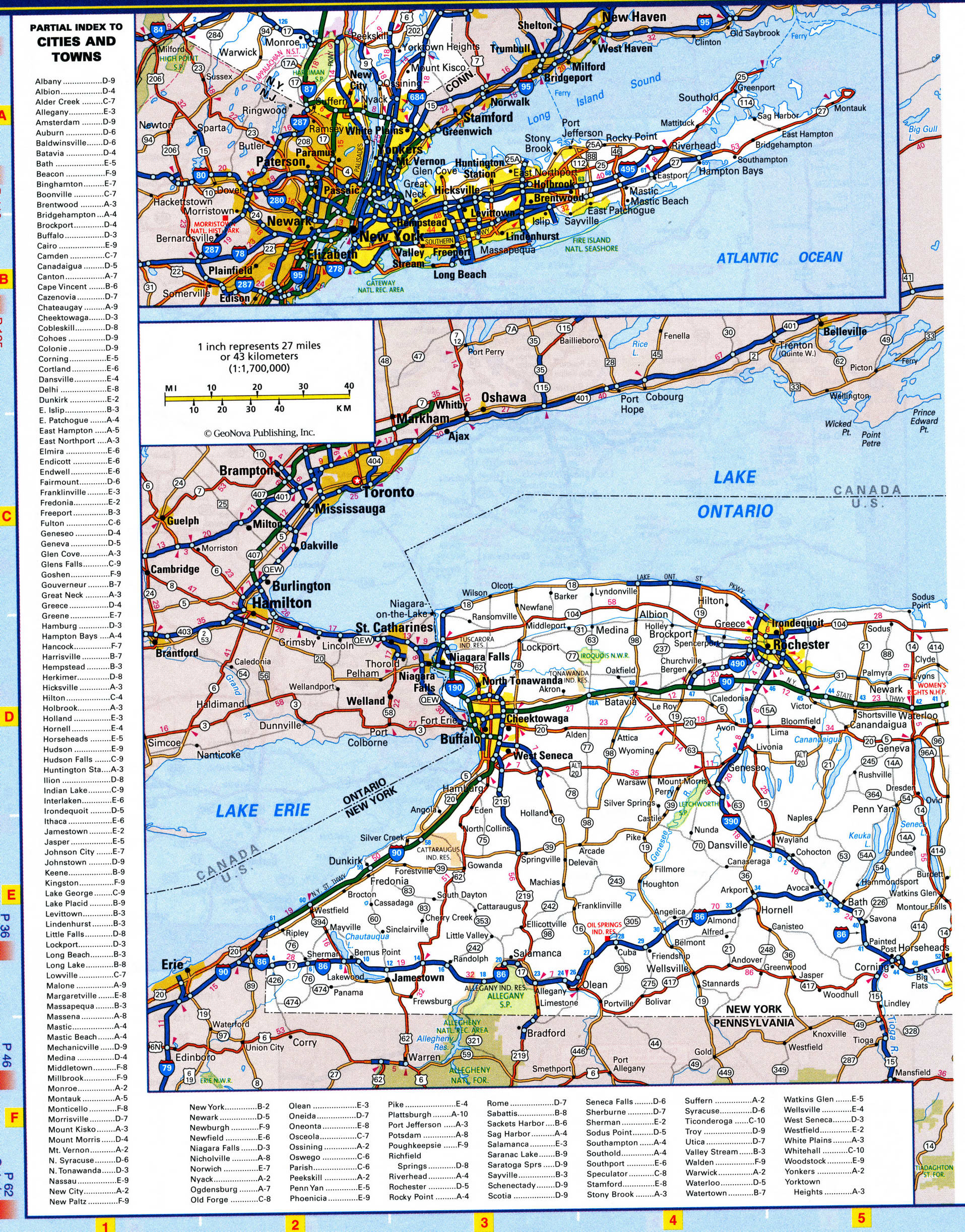 New York highways map