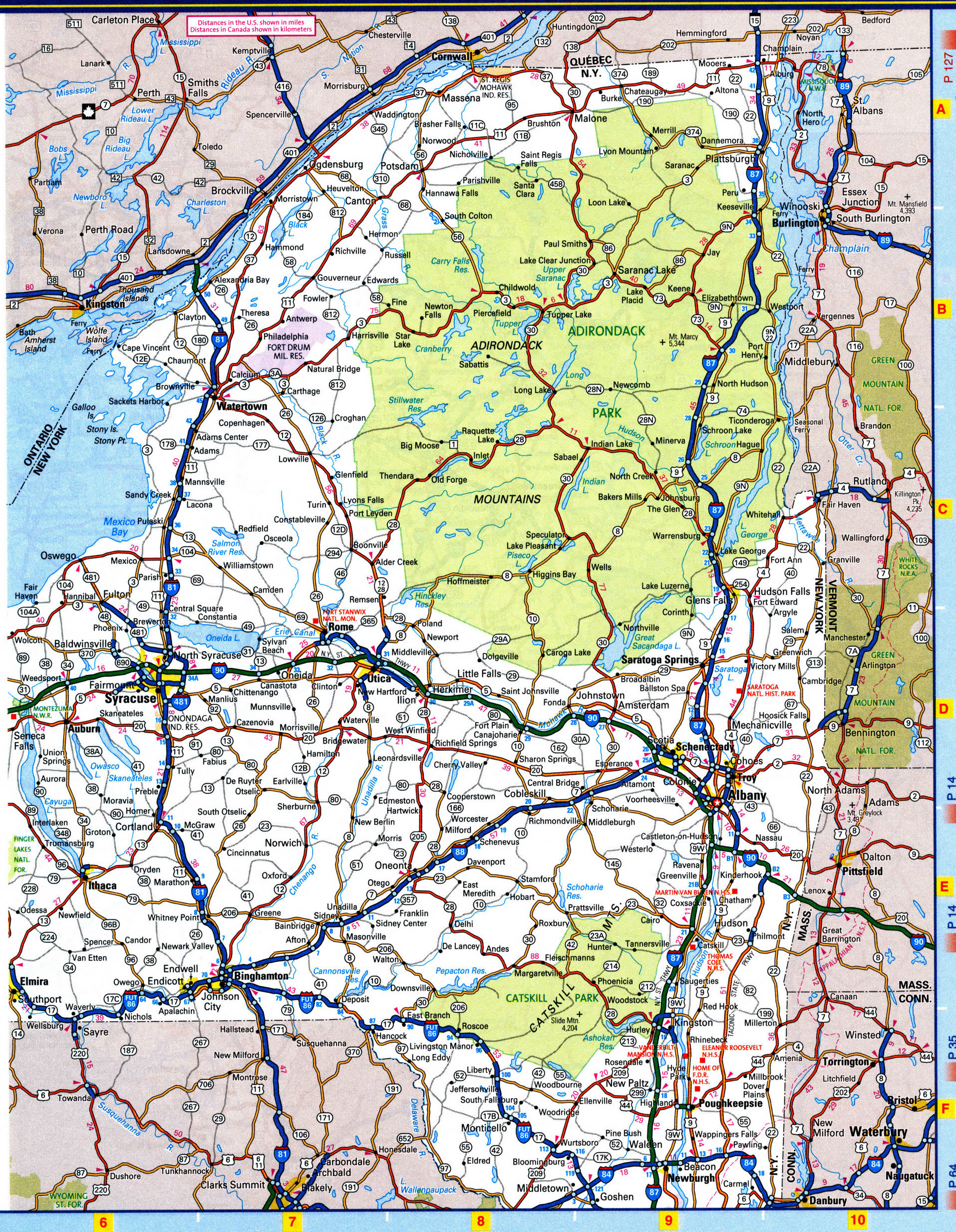 Map Of New York Roads And Highways Large Detailed Map Of New York State