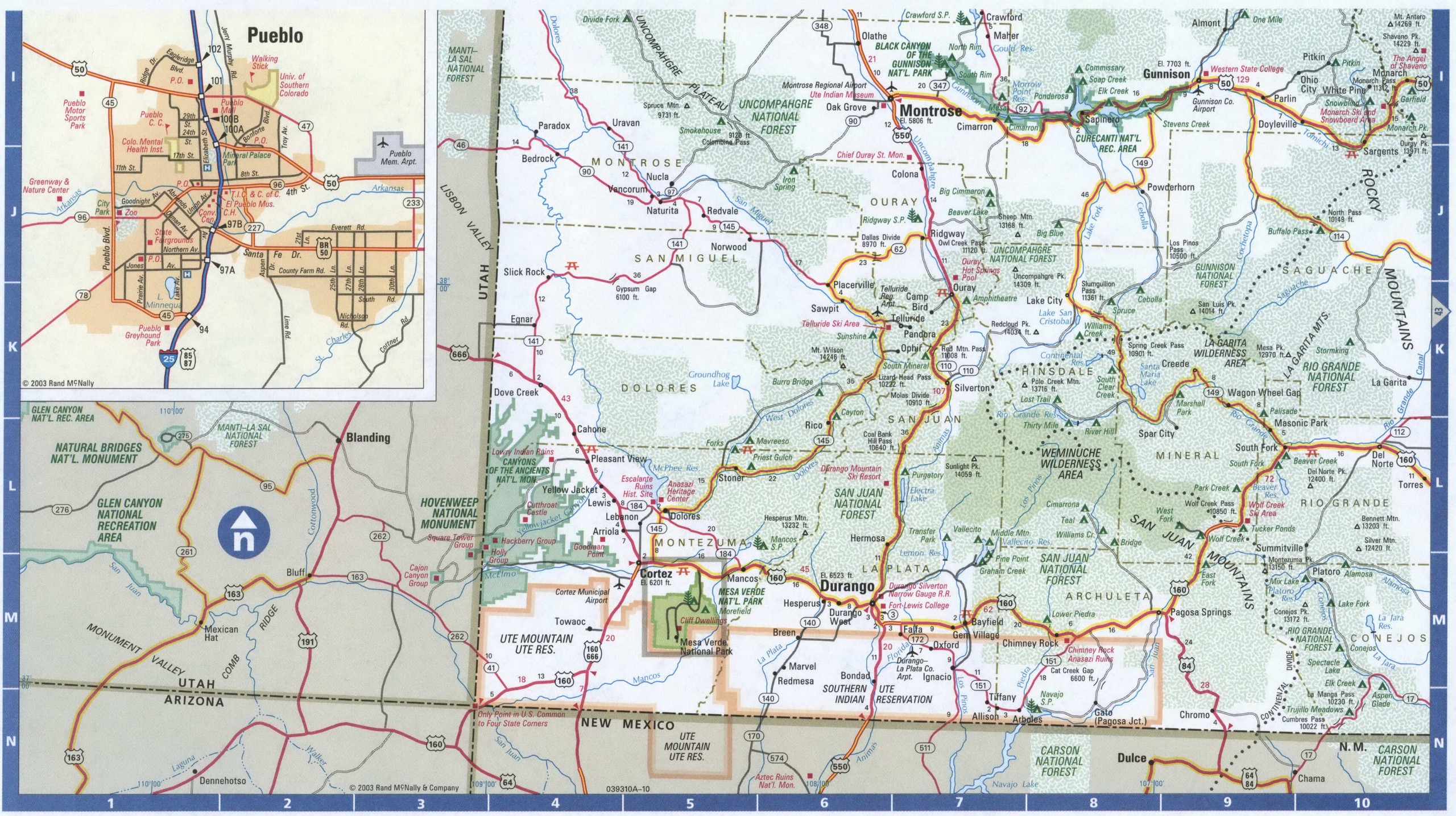 Colorado detailed roads map