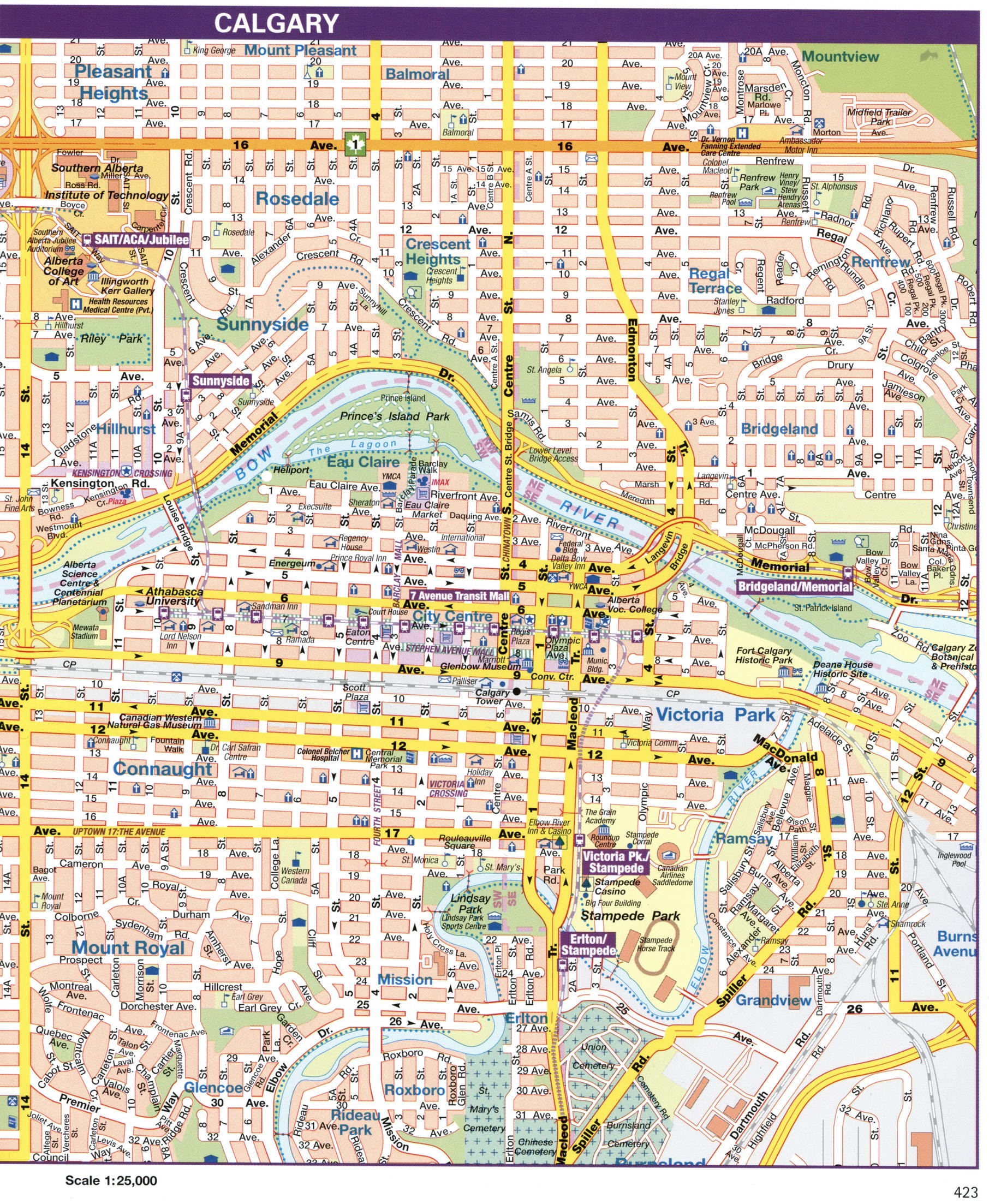 Calgary city map