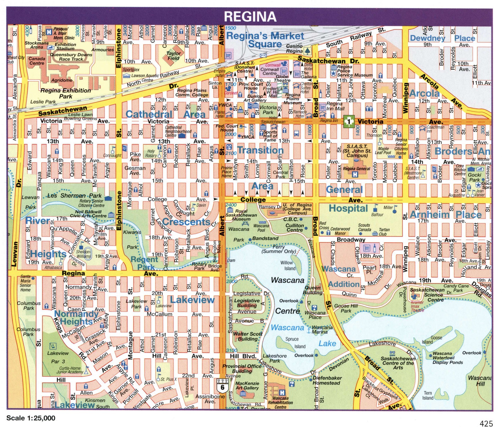 Regina city map