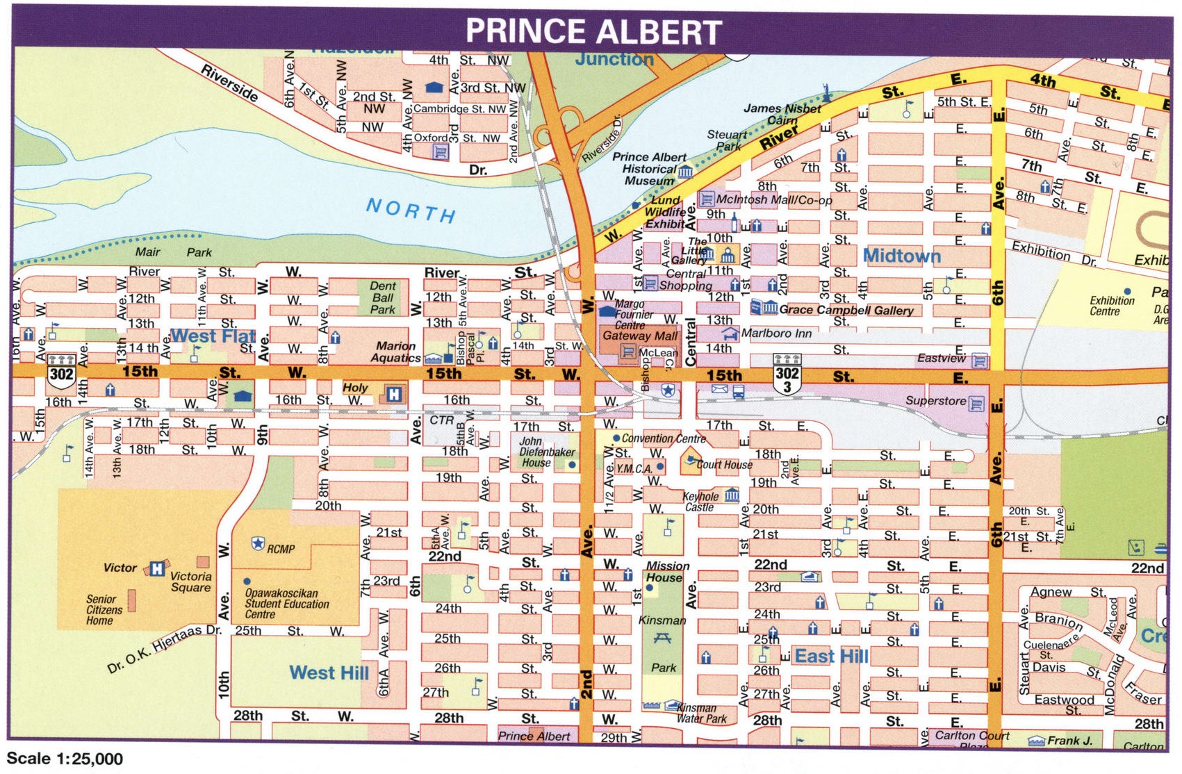 Prince Albert city map