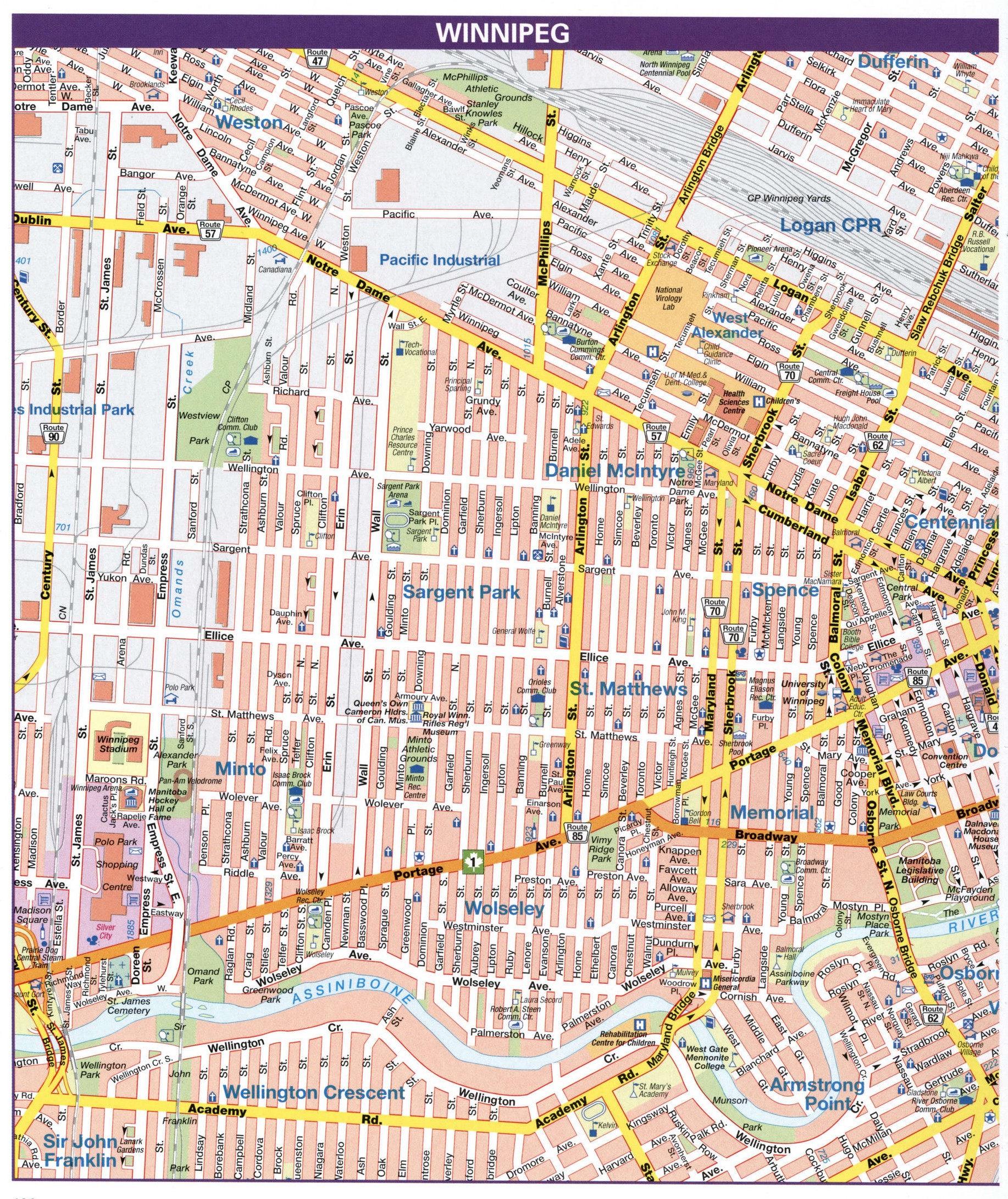 Winnepeg city map