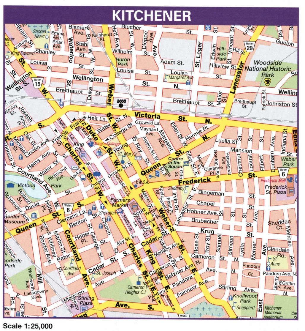 Kitchener city map