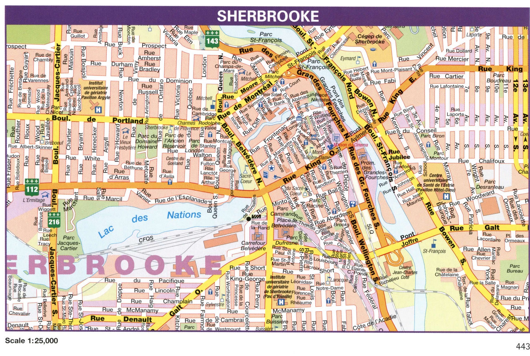 Sherbrooke city map