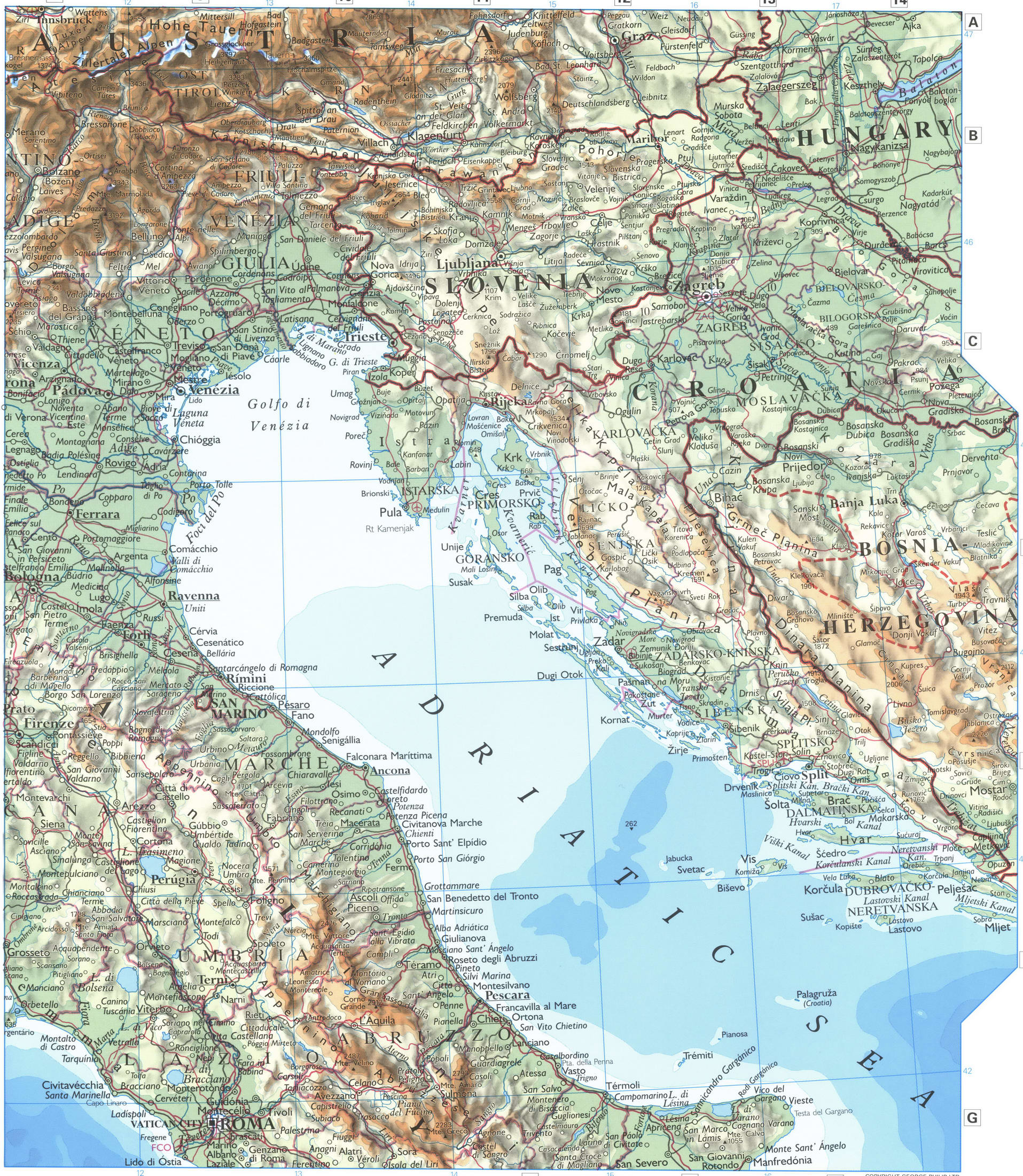 Northern Italy detailed map