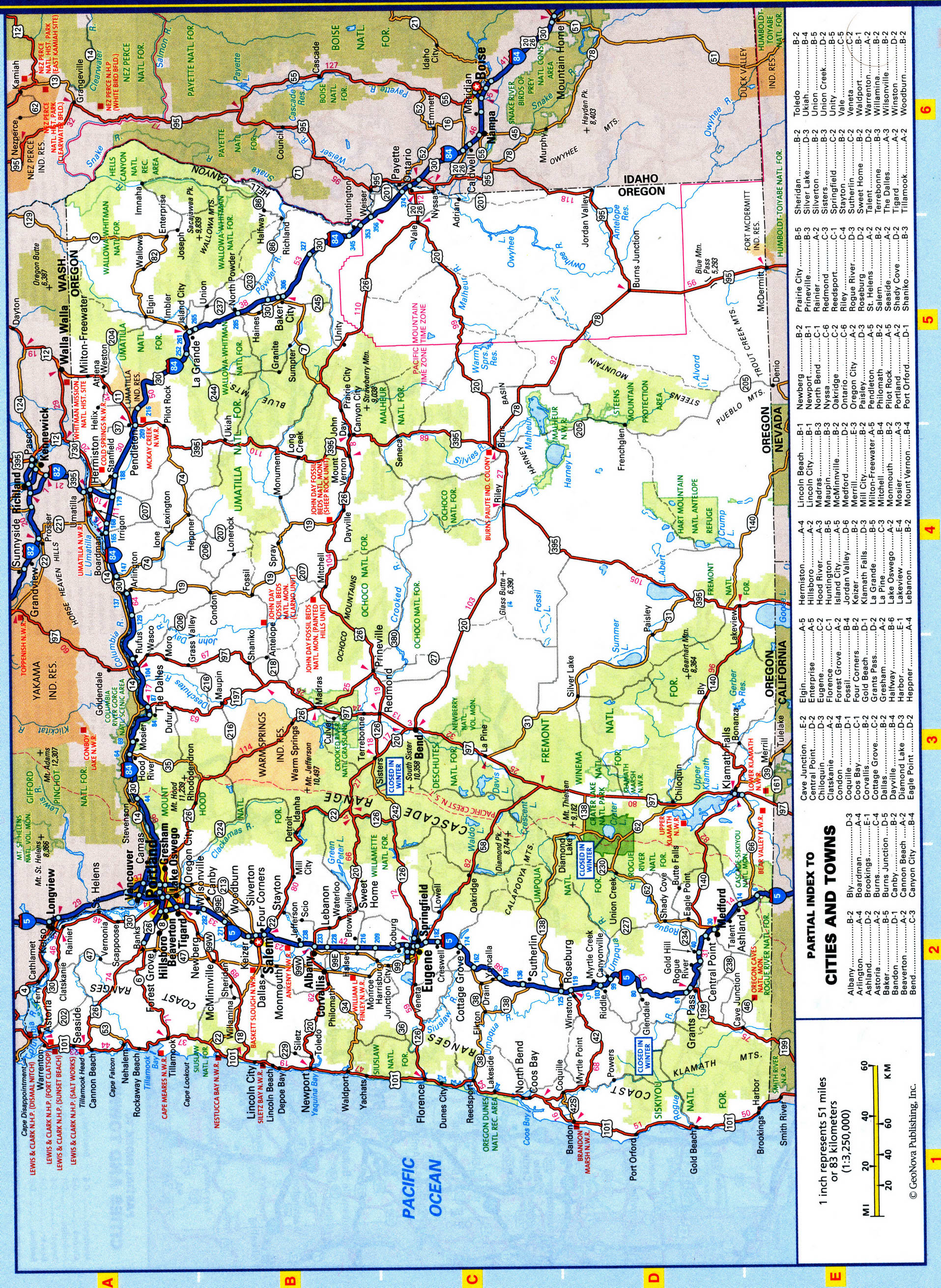 Map Of Oregon Roads And Highways Free Printable Road Map Of Oregon