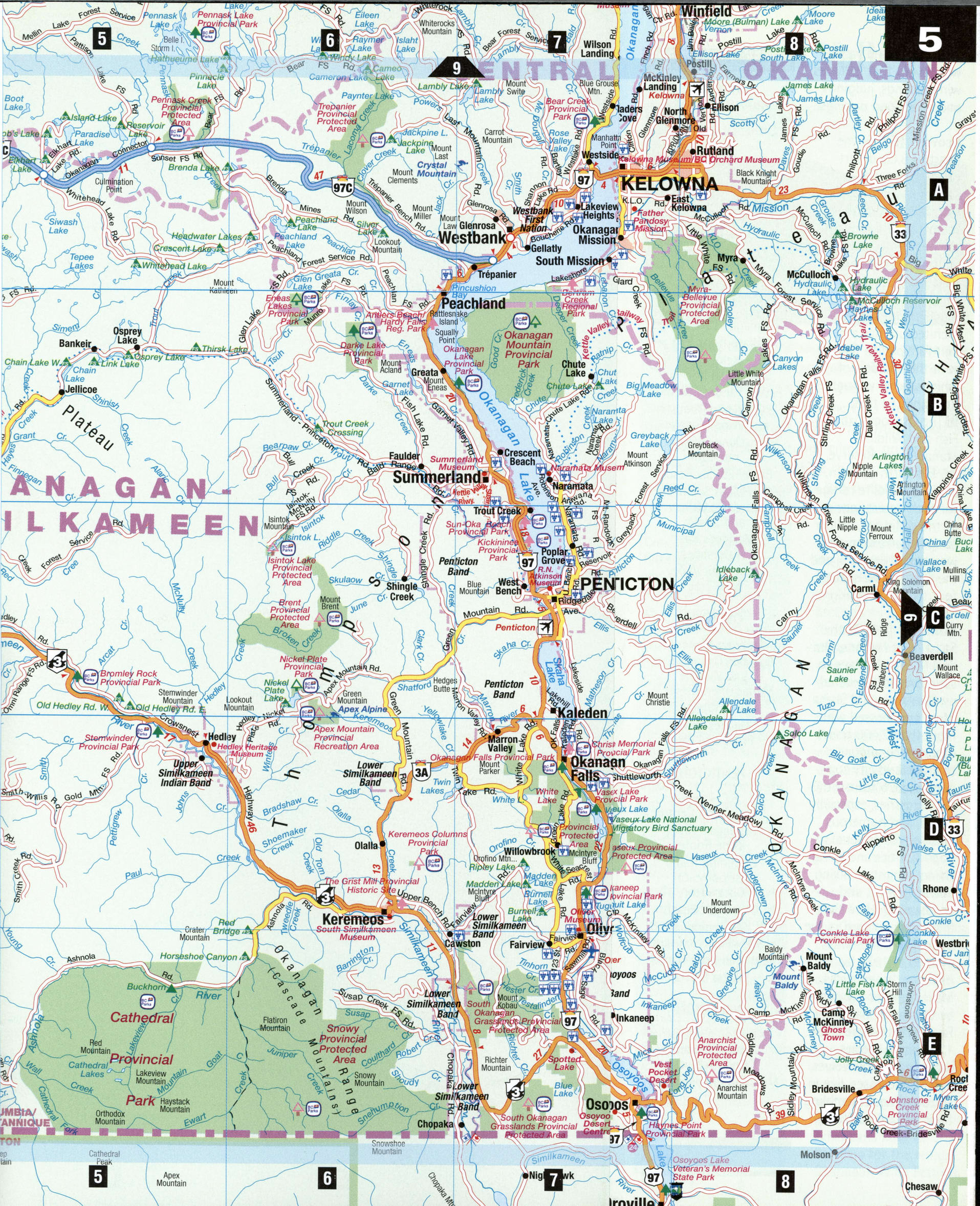 Okanagan Similkameen map