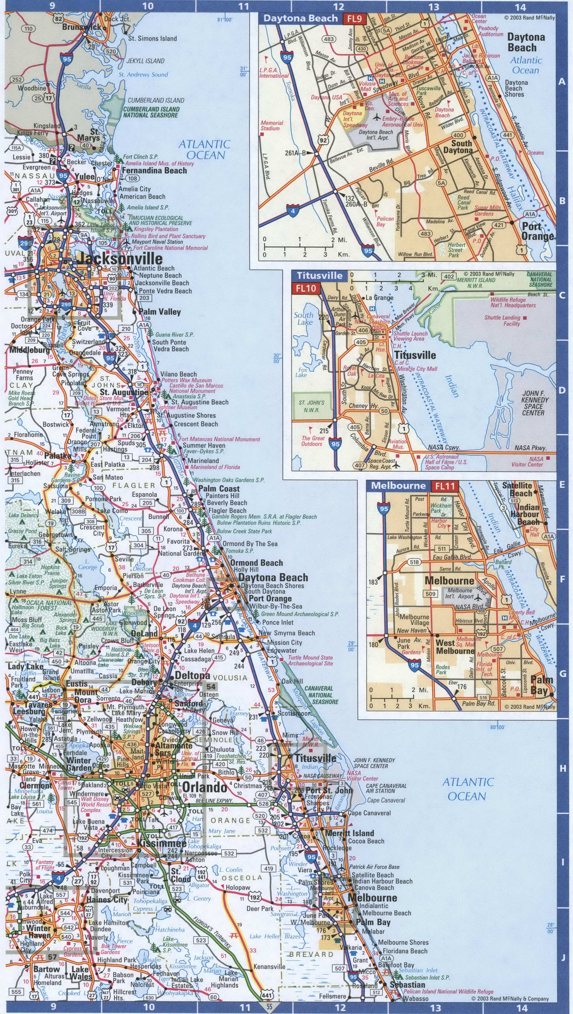 Northern Florida map