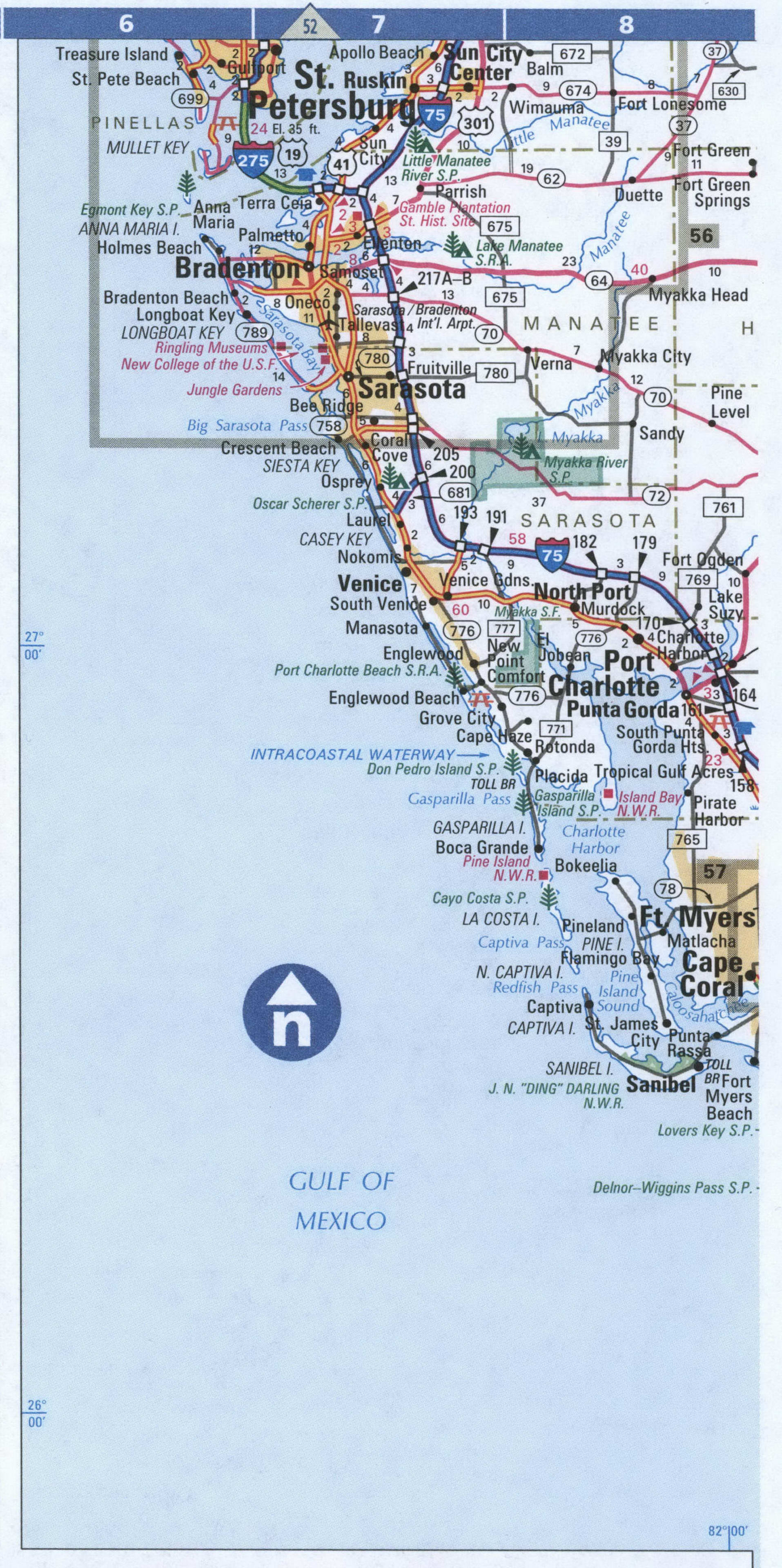 Southern Florida map