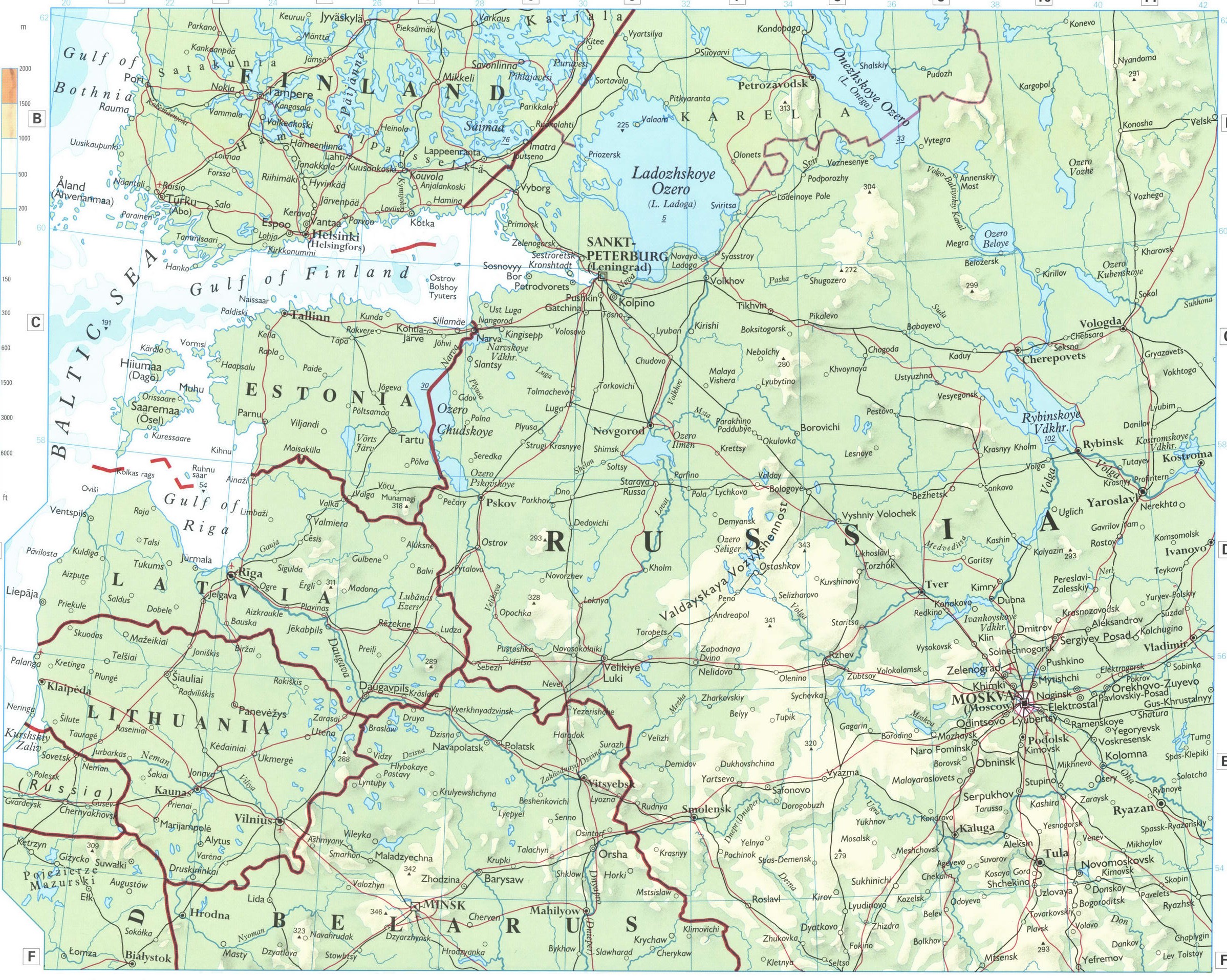 Baltic states map