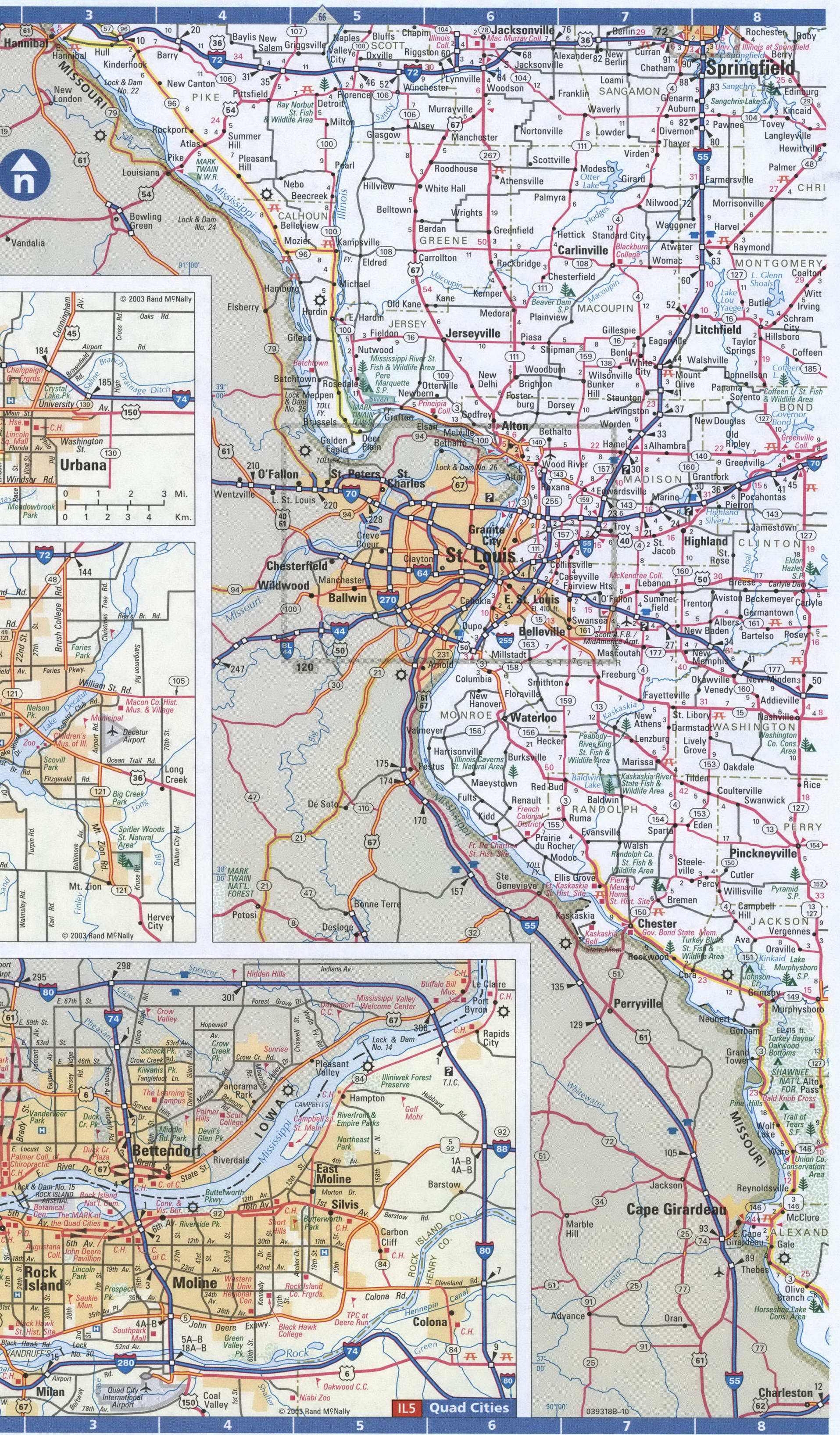 South Illinois map
