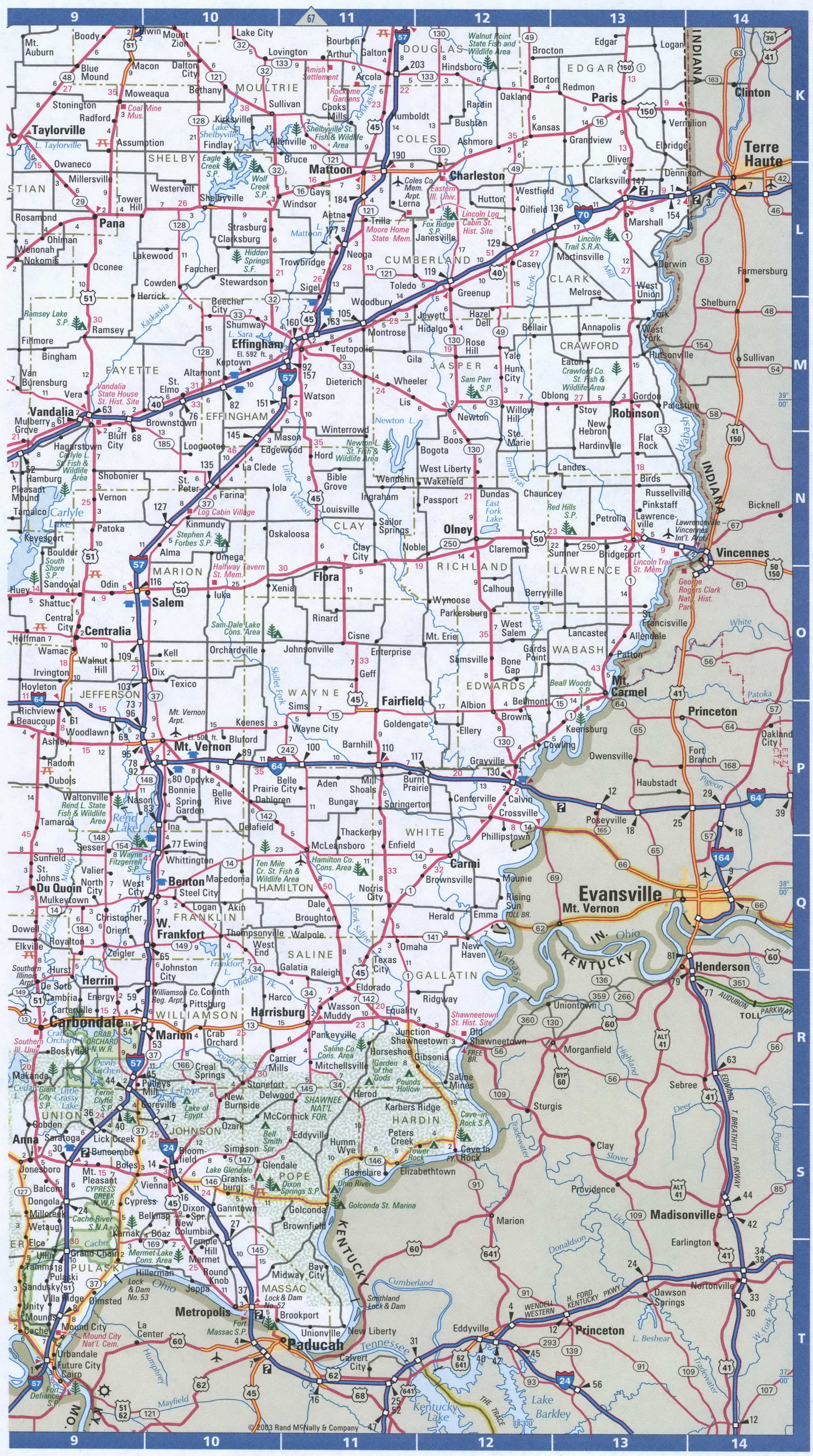 Southern Illinois map
