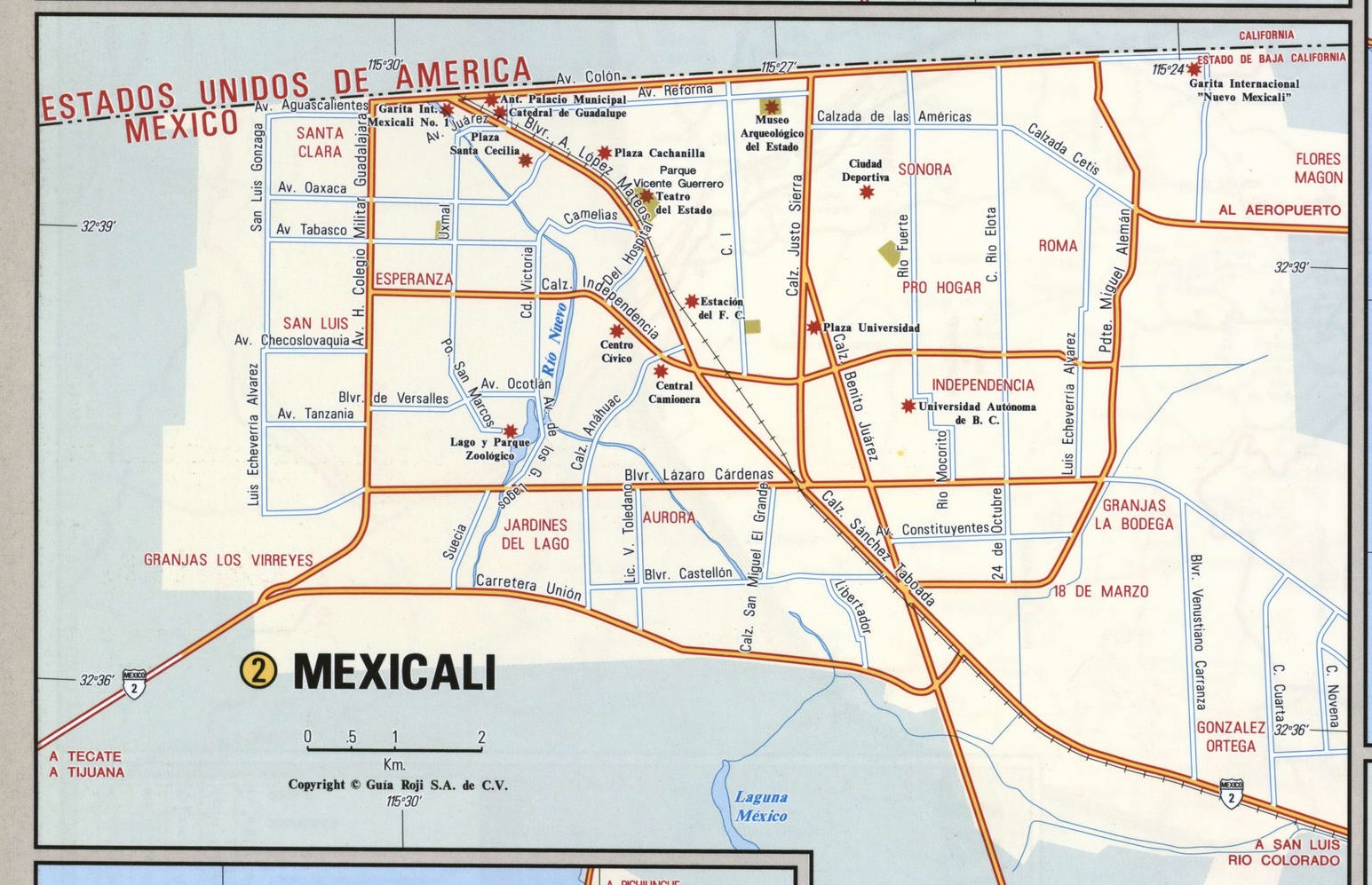 Mexicali city map