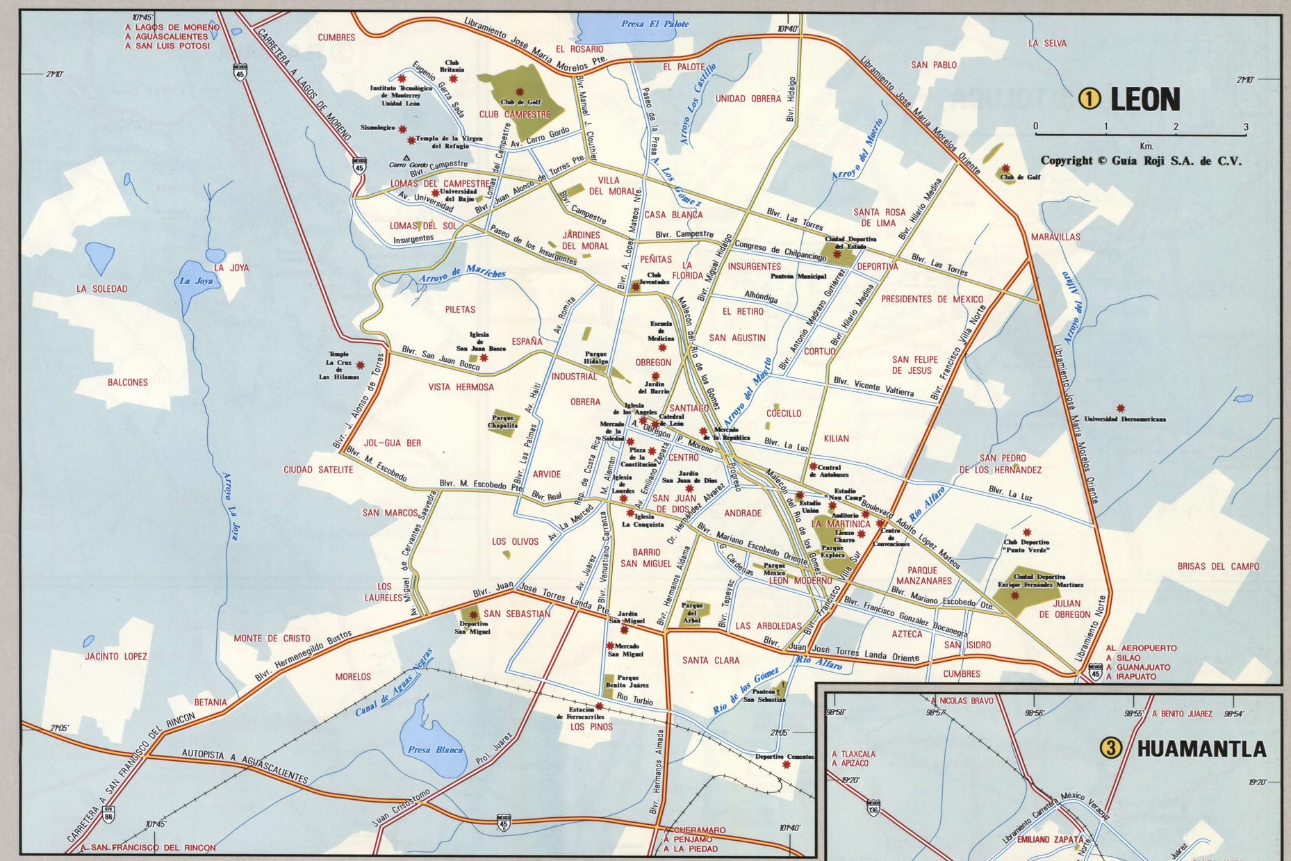 Leon city map
